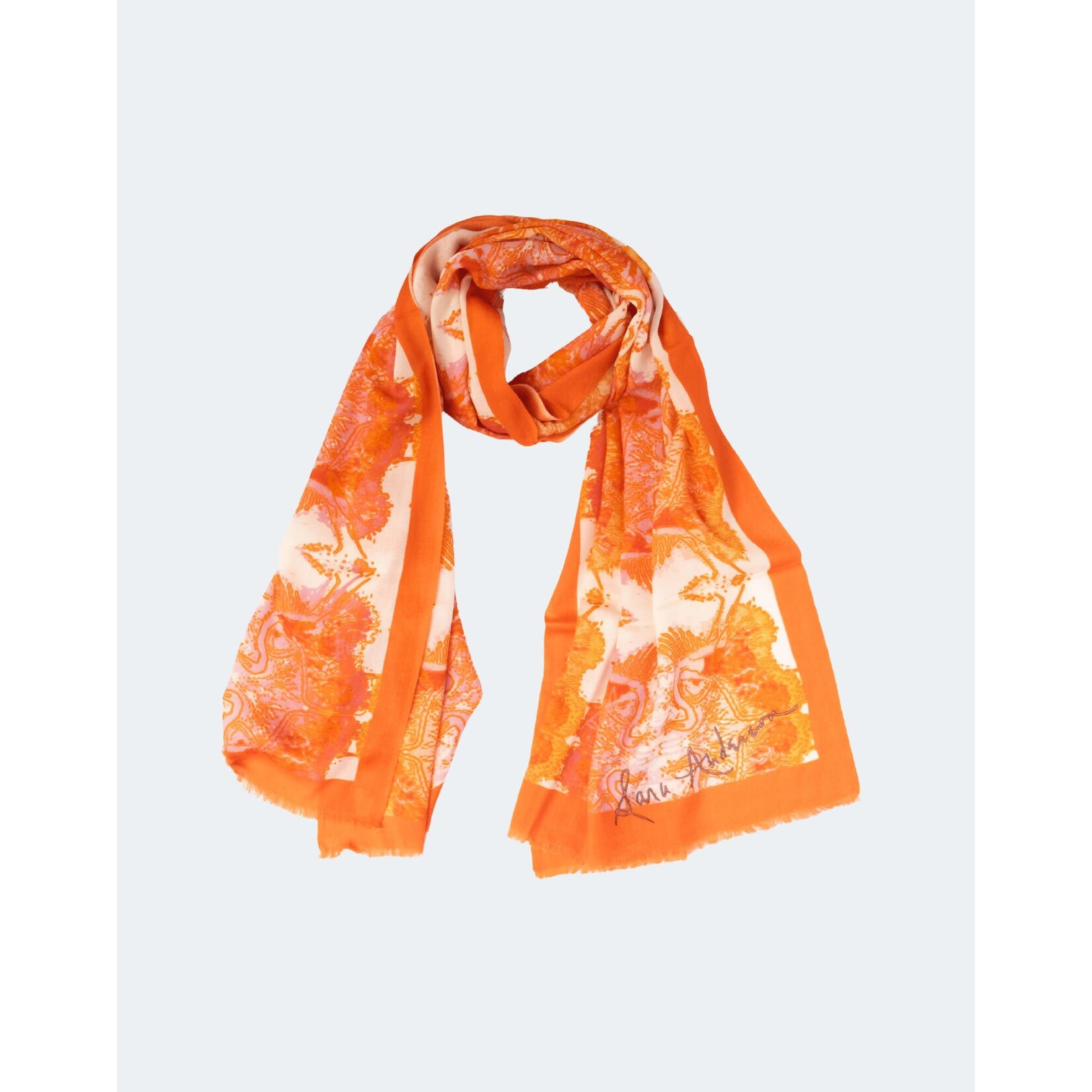 Sara Anderson Heron Pink Scarf