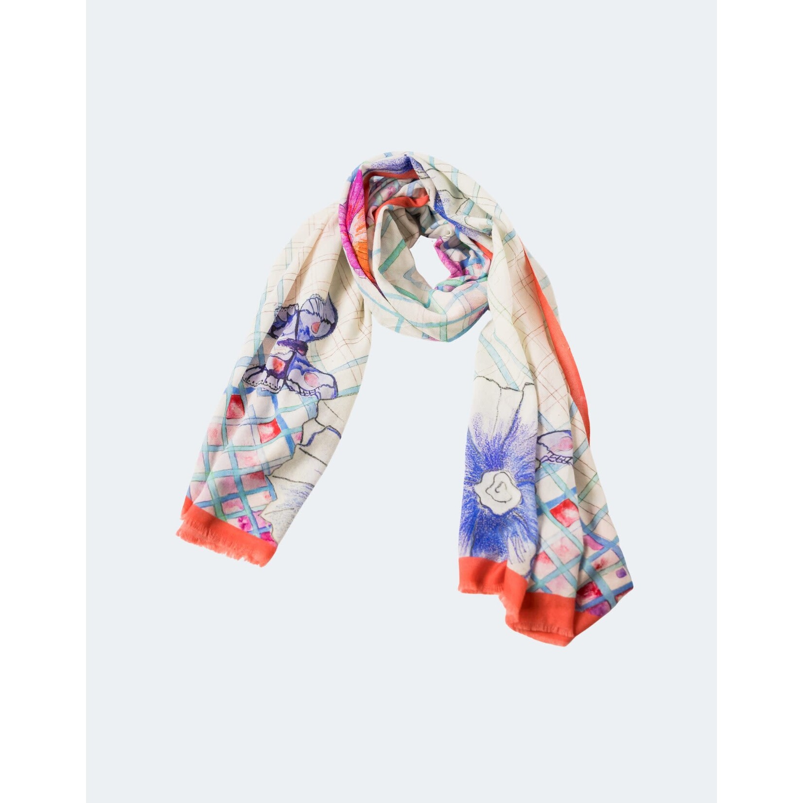 Sara Anderson Peony Trellis Scarf
