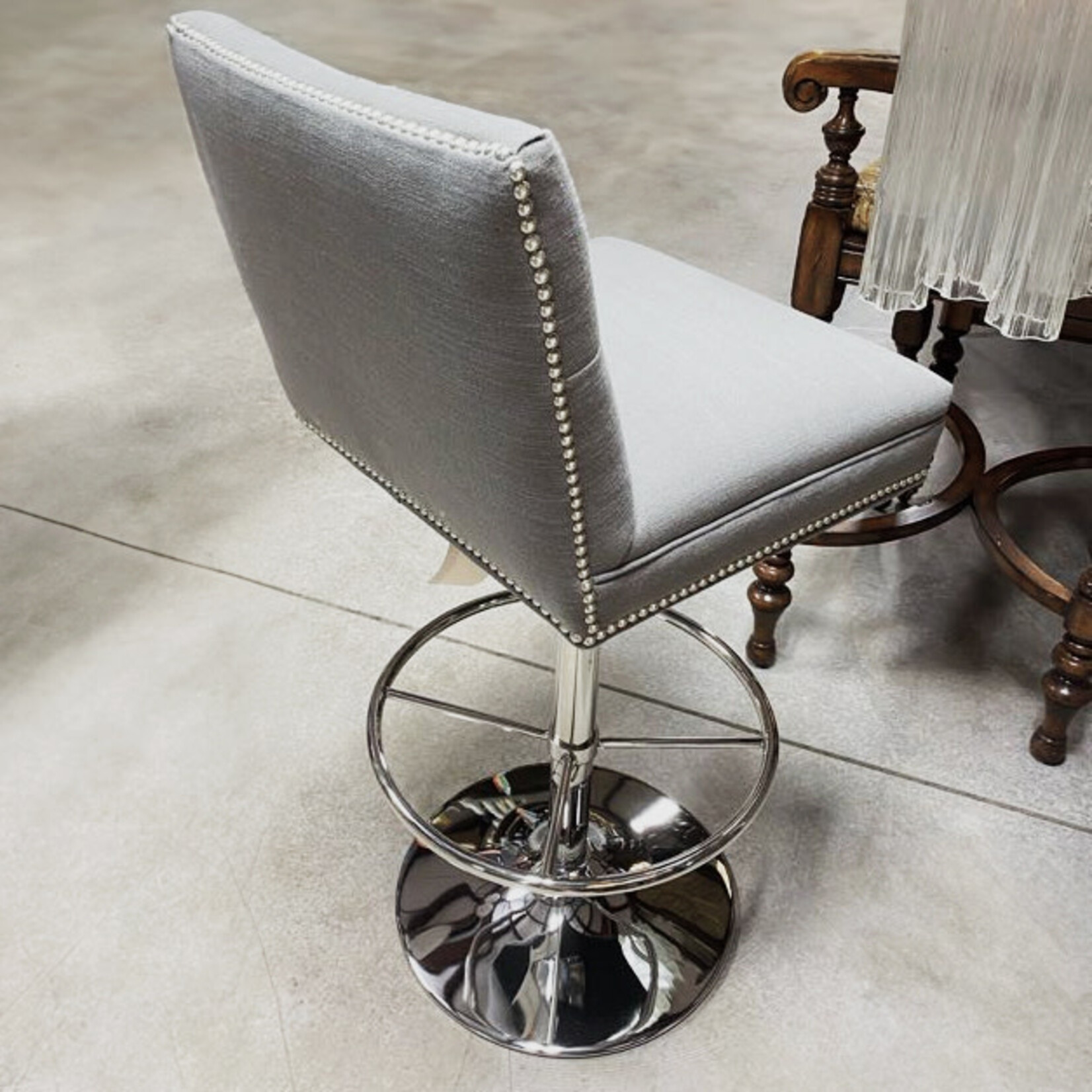 Vanguard Furniture Pewter Swivel Barstool