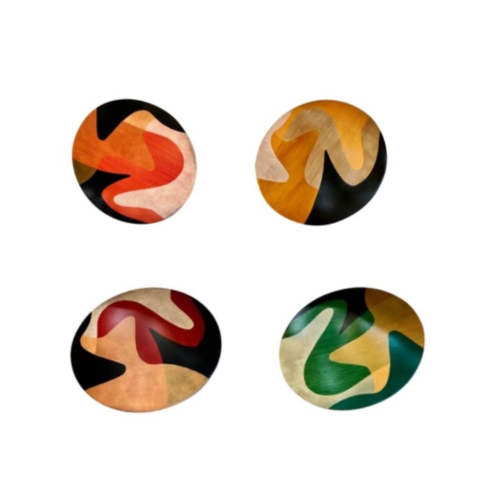 Brazilian Home Barcelona Round Colorful Placemats Set of 4