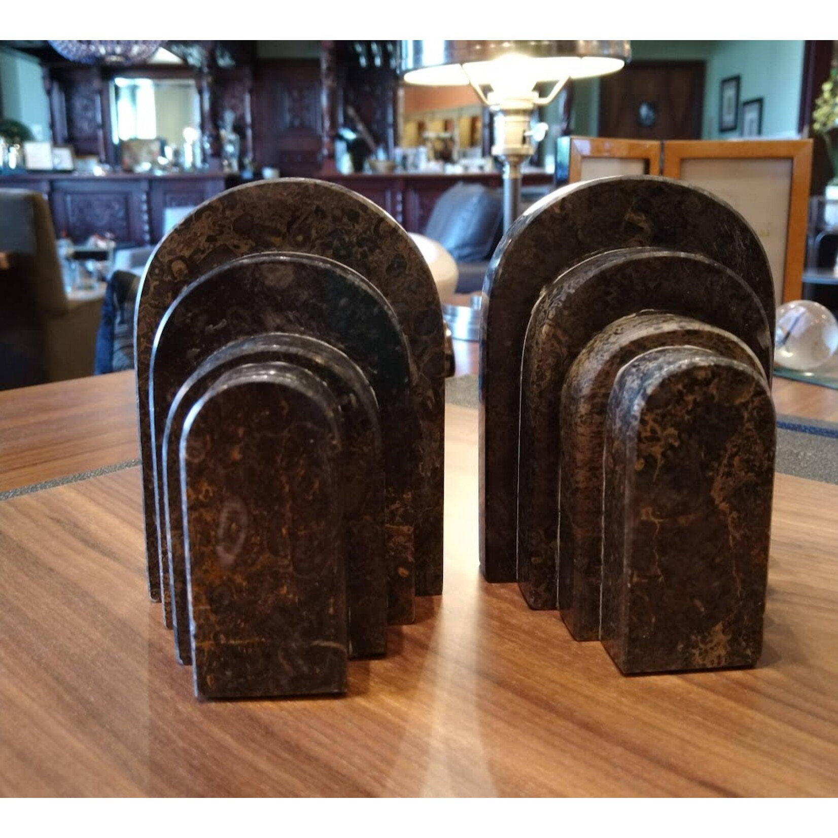 Carole Stupell LTD Art Deco Marble Bookends