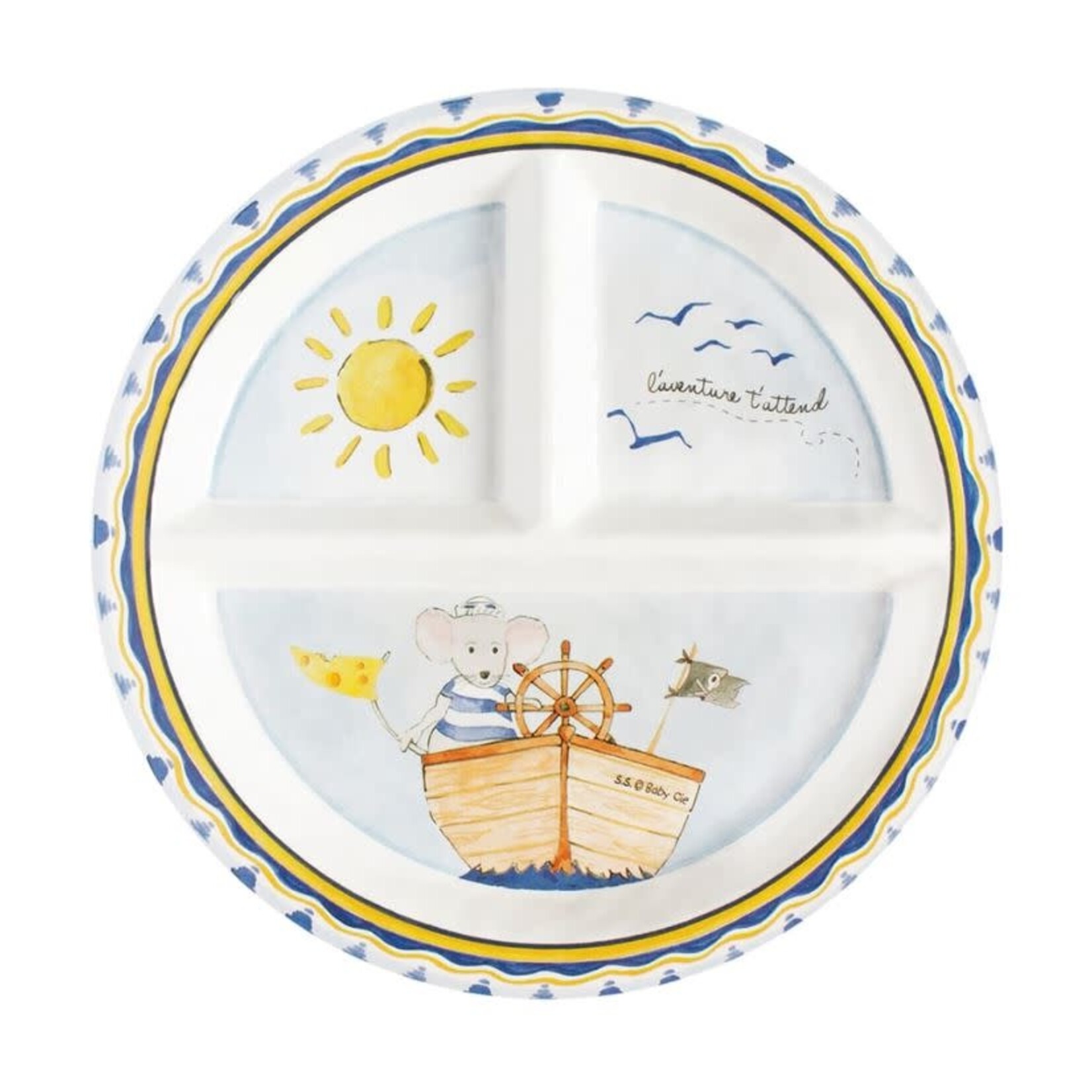 Baby Cie L'aventure Attend Adventure Awaits Section Plate