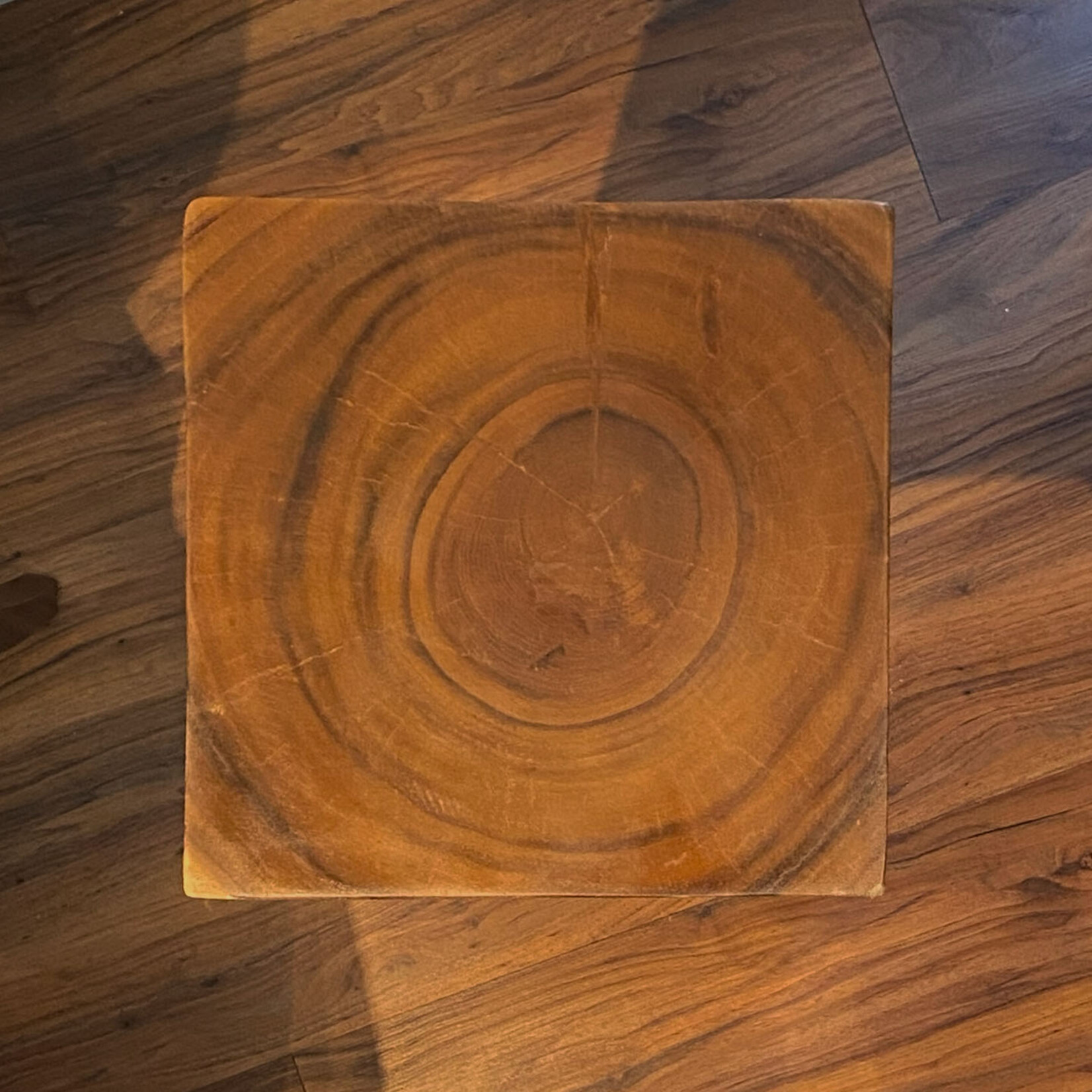 Tremont Floral Acacia Wooden Stool 12x30