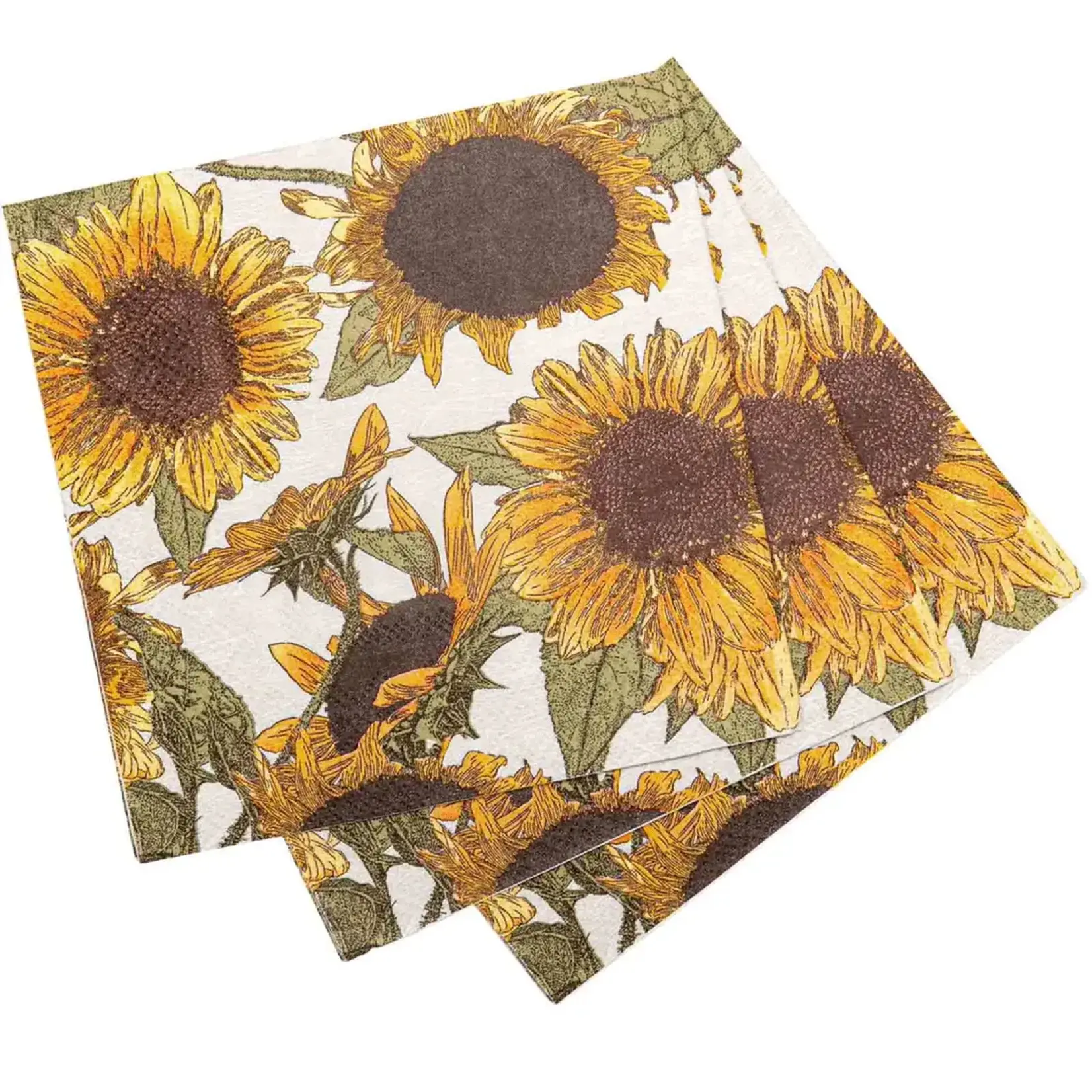 Rockflowerpaper Sunflowers Paper Cocktail Napkins