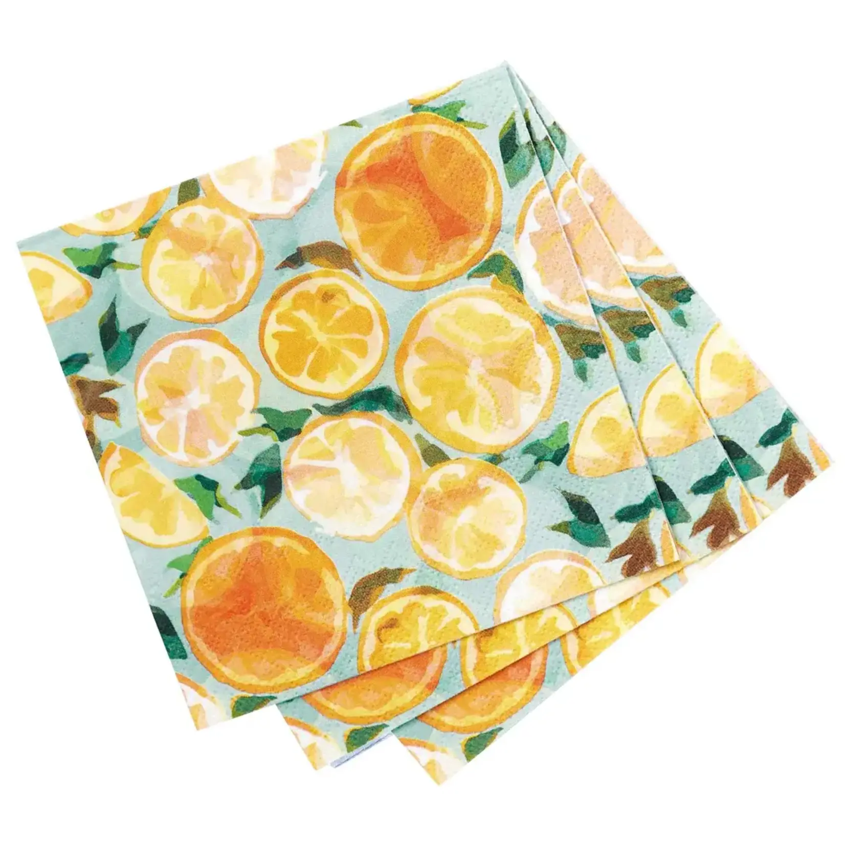 Rockflowerpaper Lemon Slices Paper Cocktail Napkins
