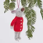 Rockflowerpaper Red Sweater Mouse Felt Ornament