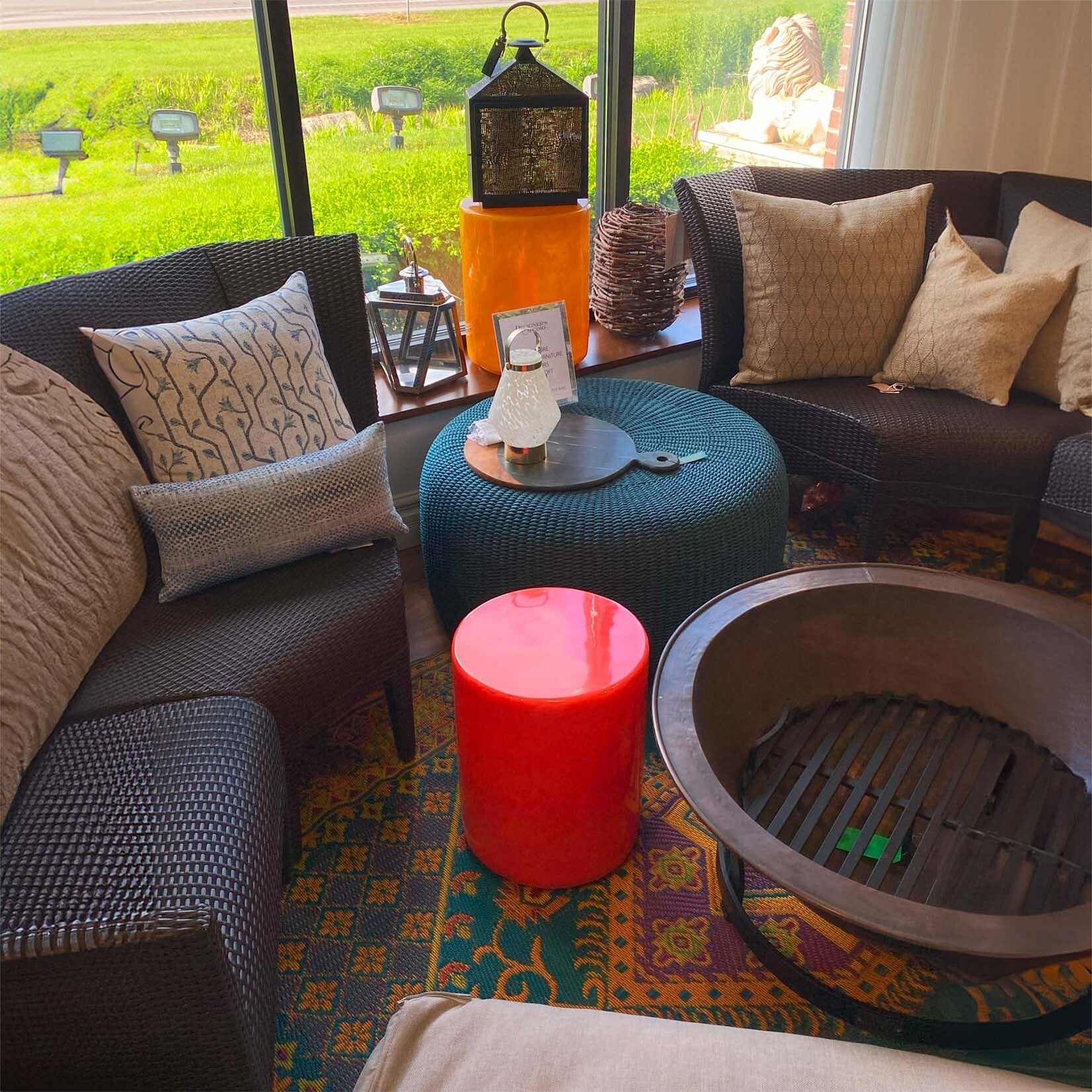 Made Goods Murni Handmade Cast Resin Outdoor Stool
