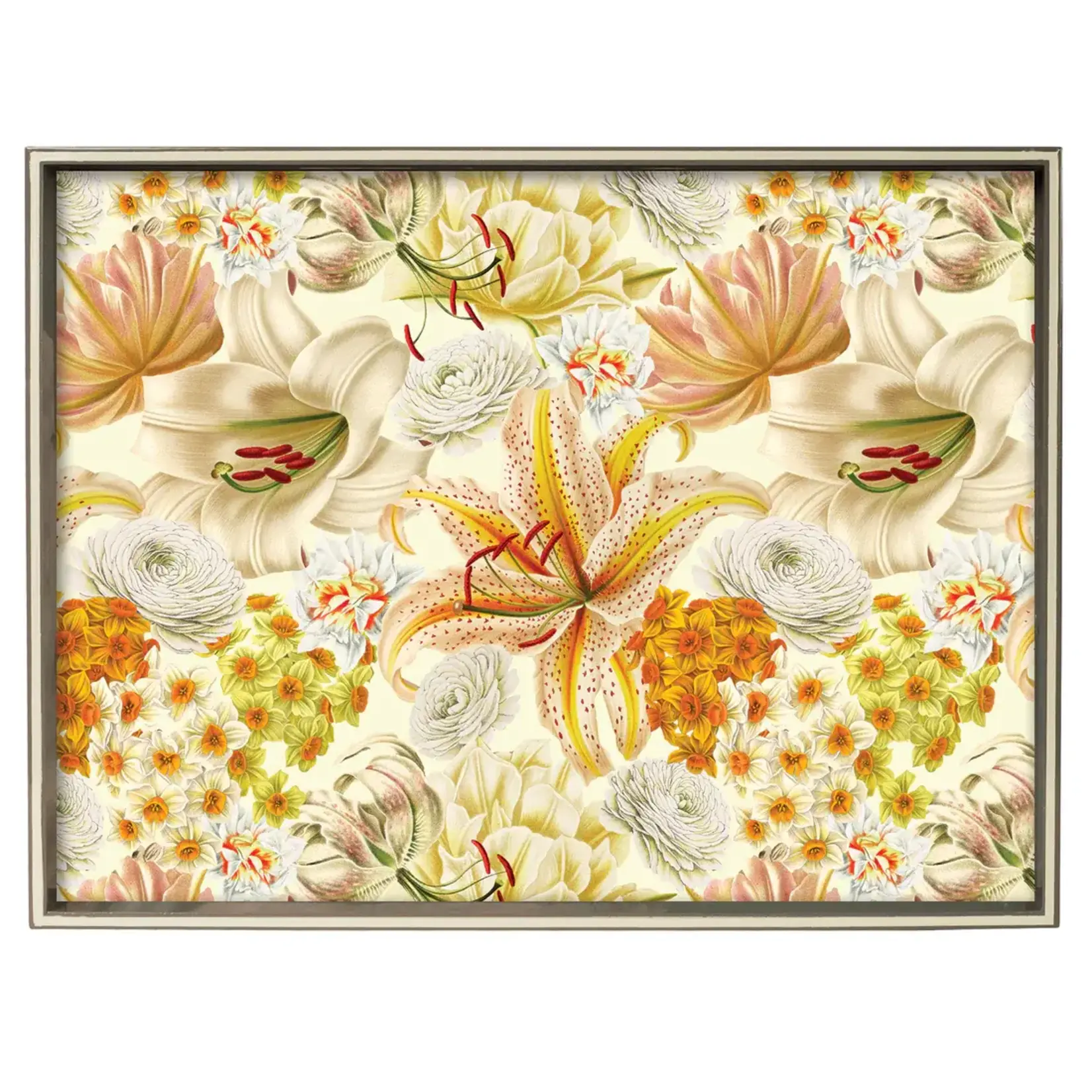 Rockflowerpaper Rectangular Art Serving Tray with Blooms