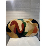 Brazilian Home Barcelona Round Colorful Placemats Set of 4
