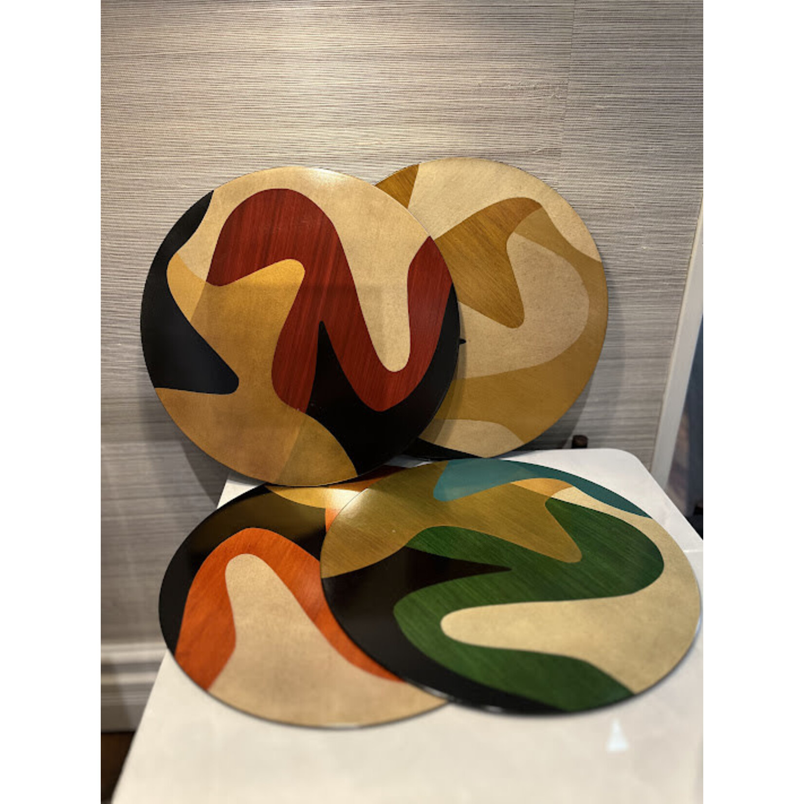 Brazilian Home Barcelona Round Colorful Placemats Set of 4