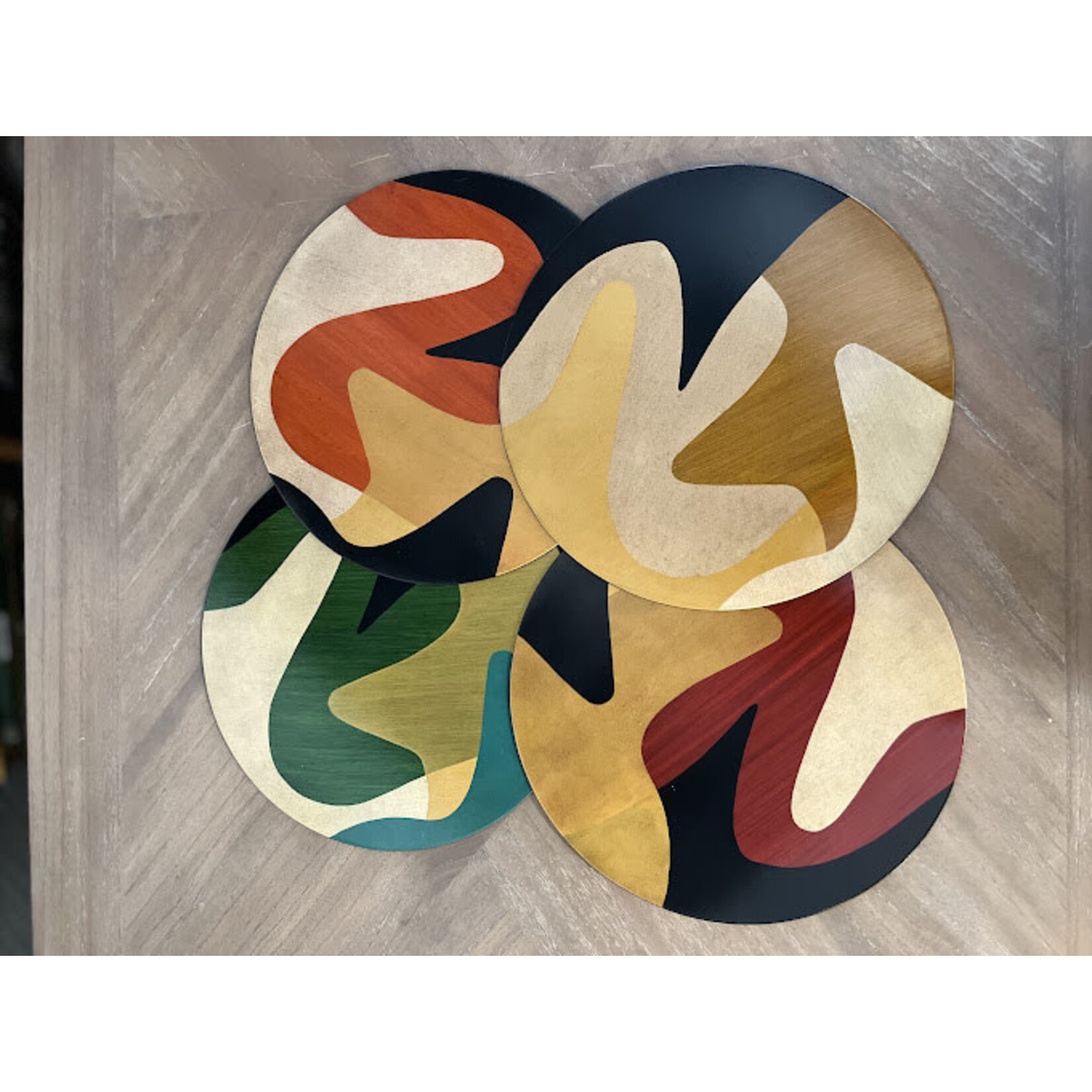 Brazilian Home Barcelona Round Colorful Placemats Set of 4