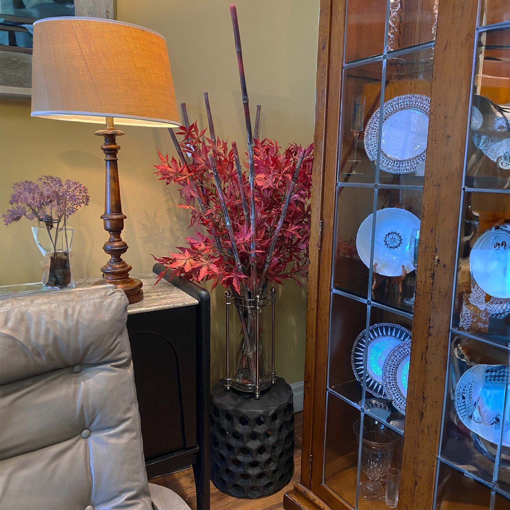 Noir Joan Black Fiber Cement Stool