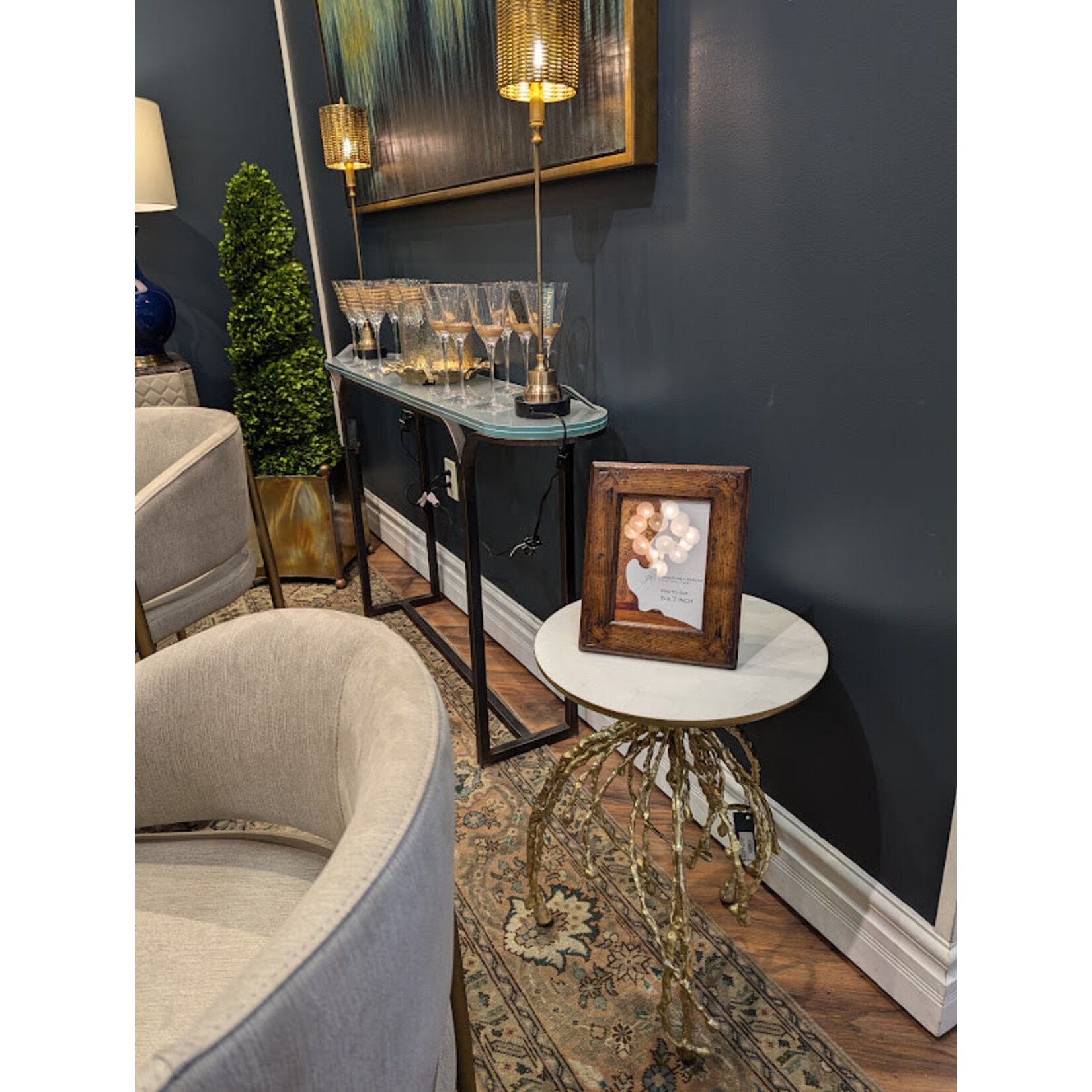 Michael Aram Water Hyacinth Accent Table