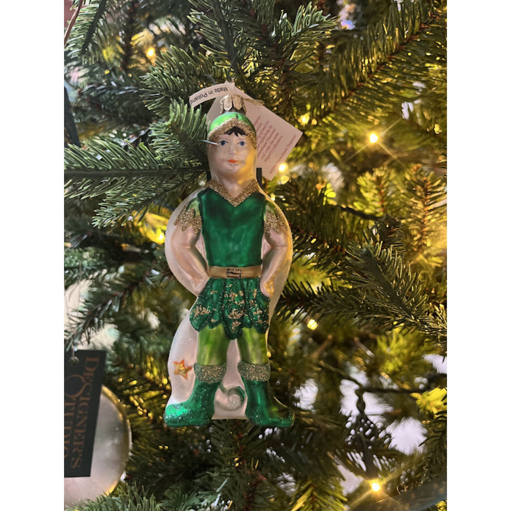 Tannenbaum Treasures Peter Pan Glass Ornament