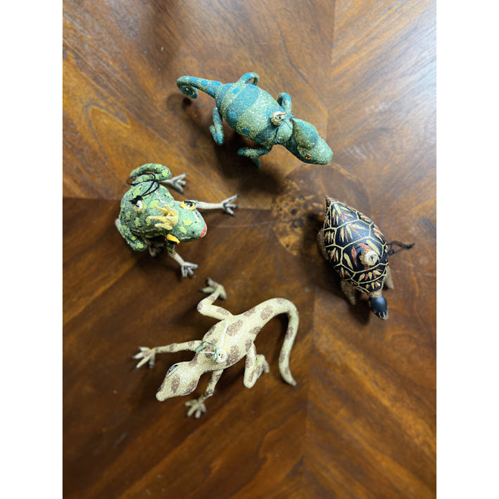 Mia A Touch Of Gold Free Form Glass Turtle Christmas Ornament