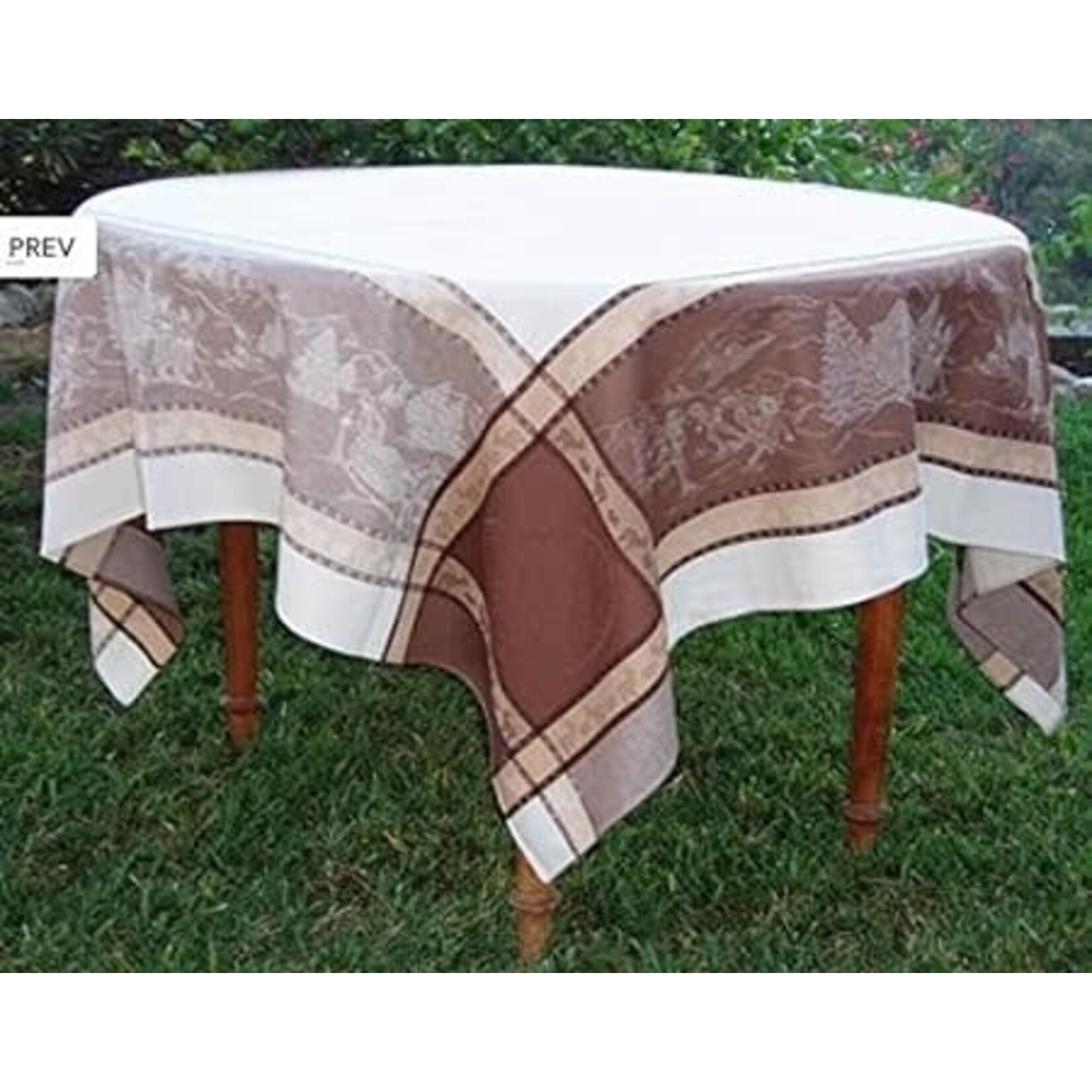 La Maisonnette Christmas Jacquard Tablecloth Maron 64x64