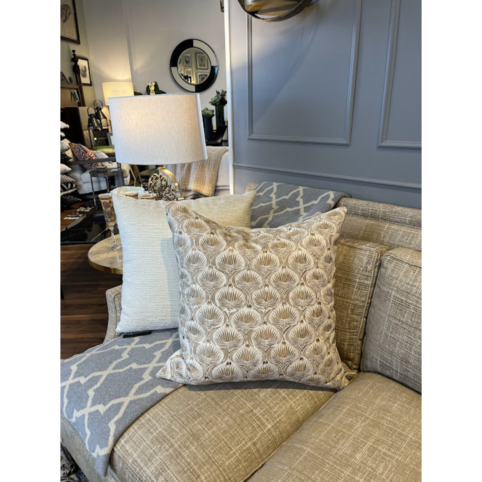 John Robshaw Textiles Divit Metallic Marigold Decorative Pillow