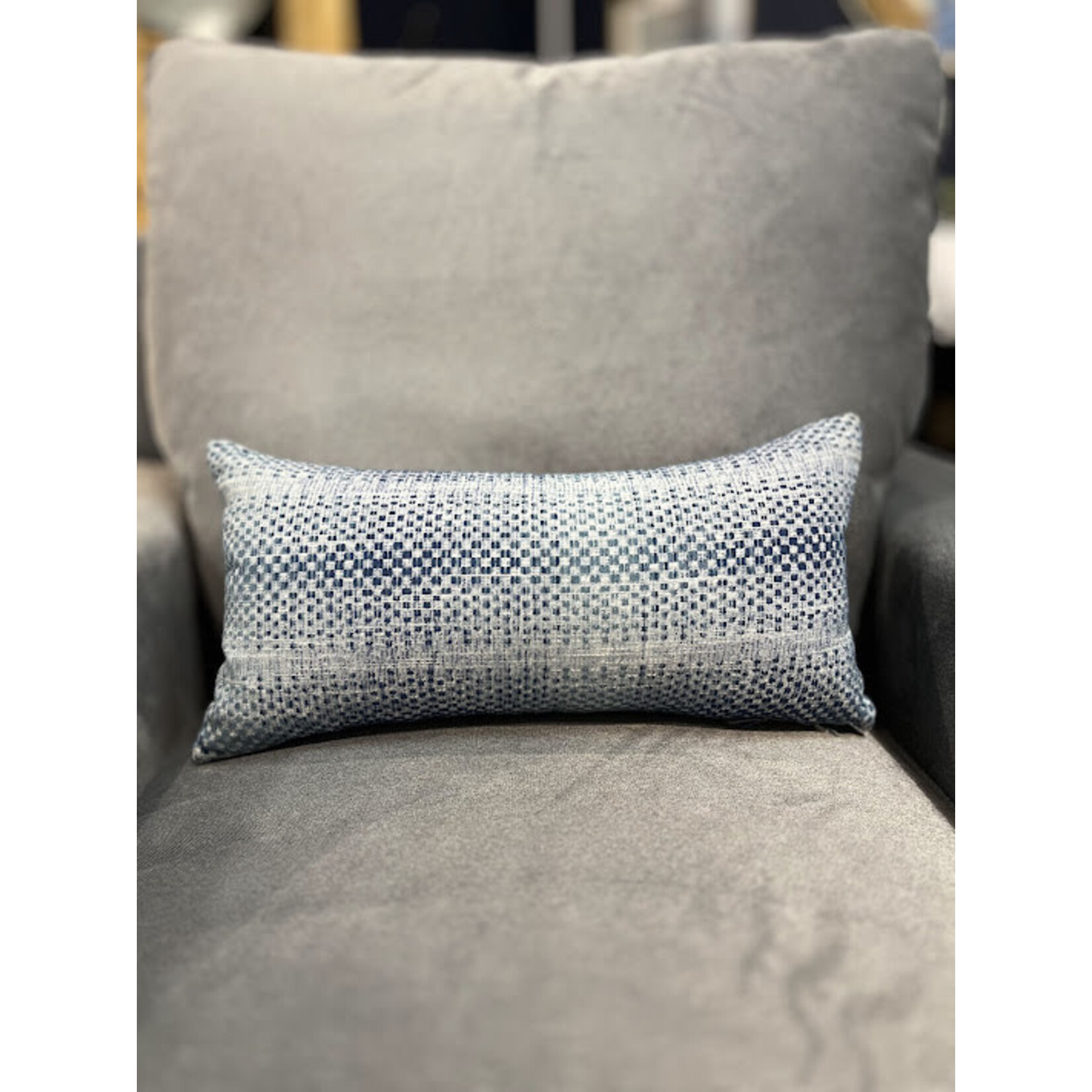 Kevin O'Brien Studio Staccato Navy Harbor Performance Weather Resistant Pillow 10"x20"