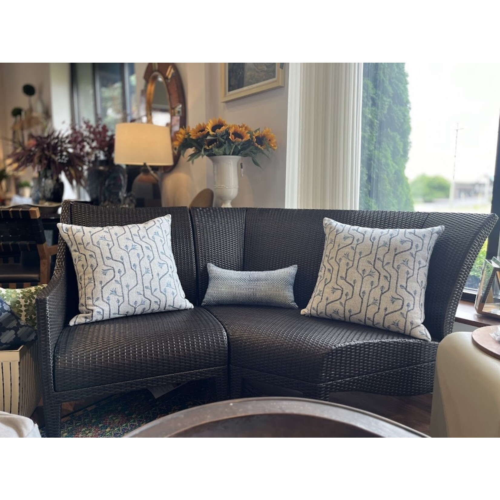 Kevin O'Brien Studio Staccato Navy Harbor Performance Weather Resistant Pillow 10"x20"