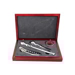 Corbell Silver Boxed Wine Accessory Set of 4