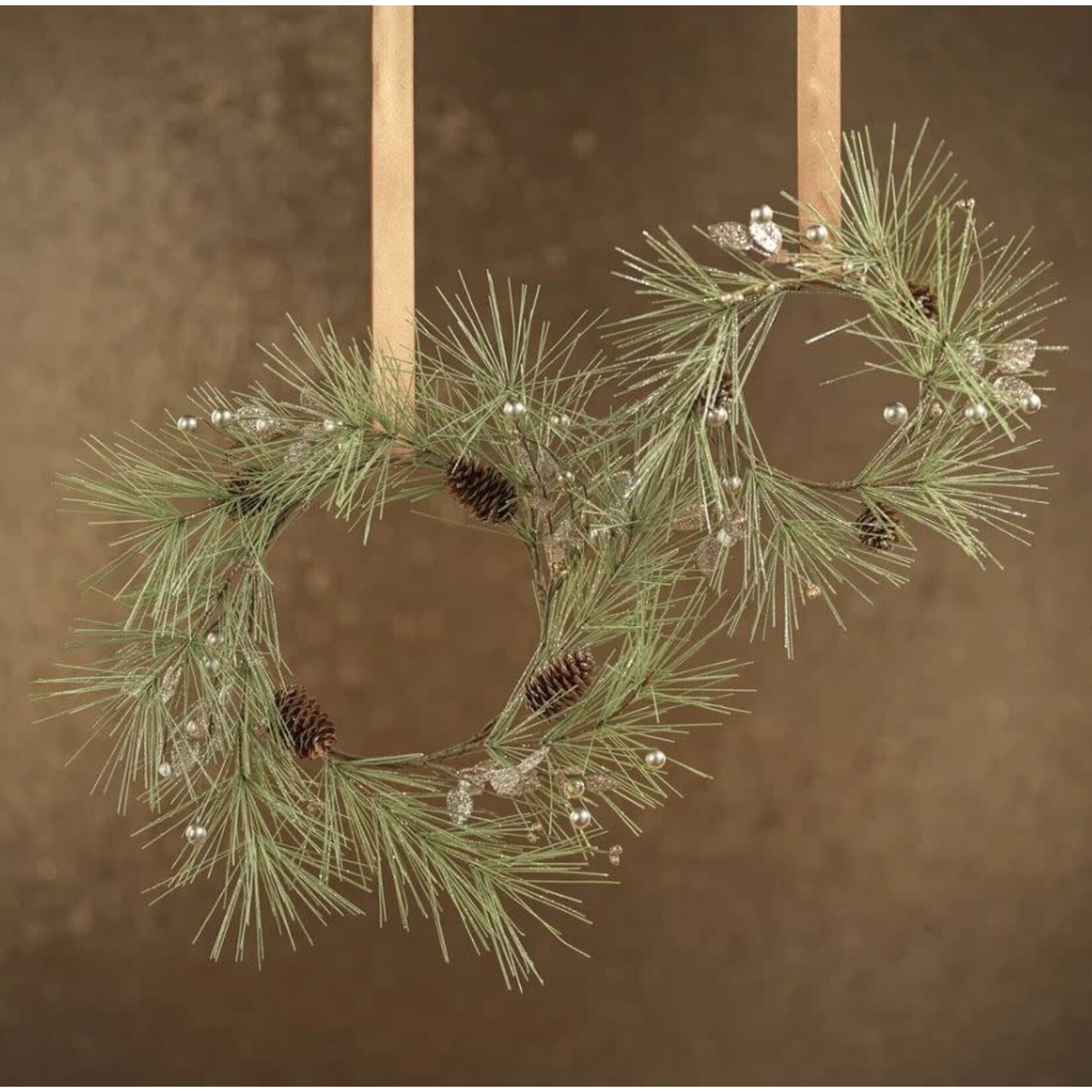 Zodax Needle Pin Tree Branch with Glitter Pine Cone