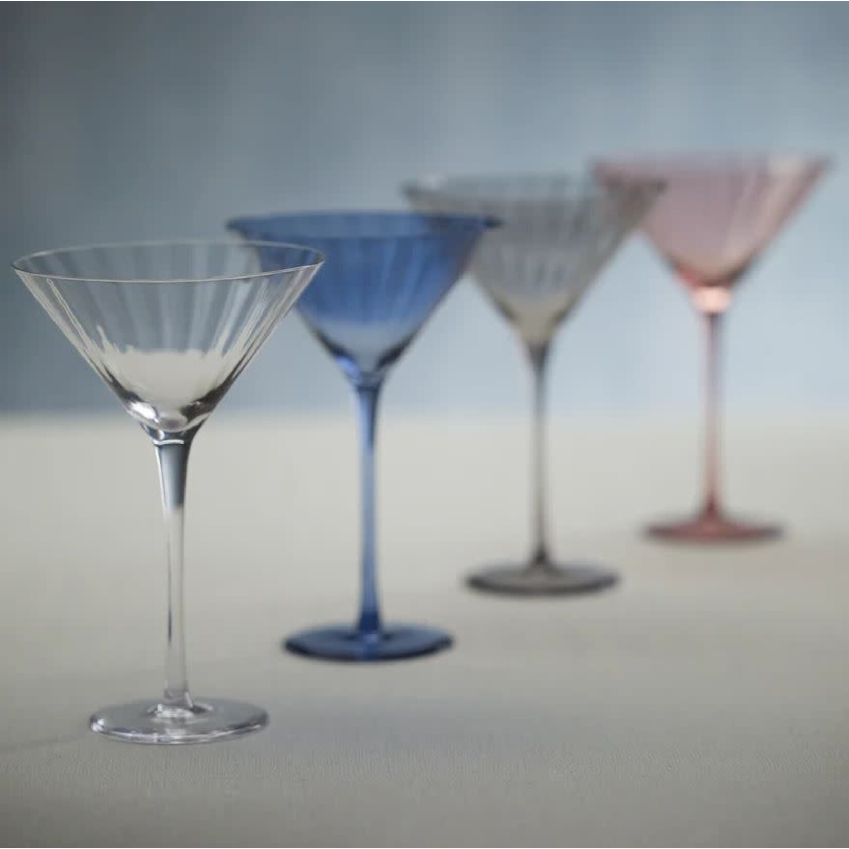 Zodax Madeleine Optic Glassware Smoke Martini Glass