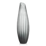 Zodax Mayfair Cut Glass Vase Gray Tall