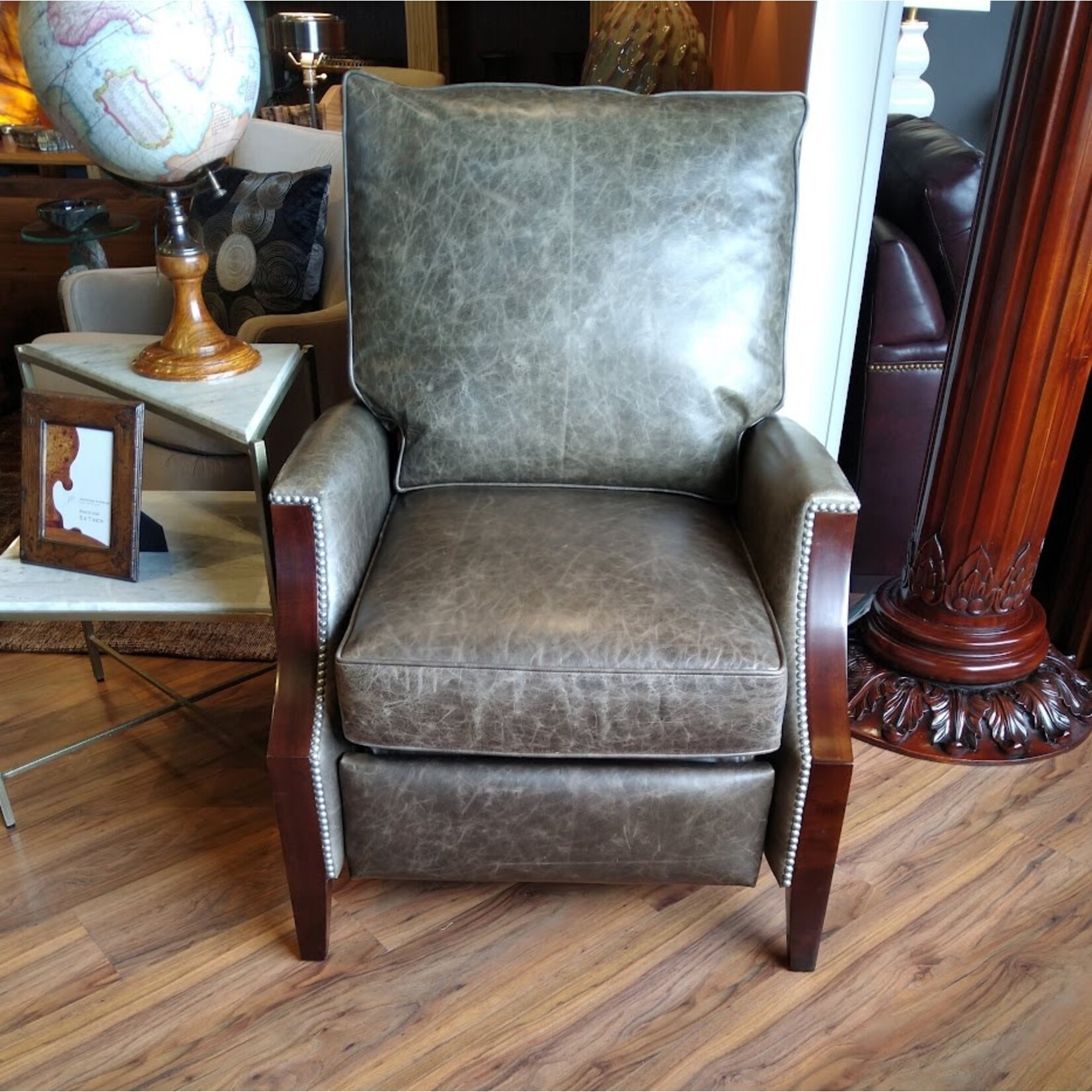 Leathercraft Kensington Recliner  Green Capri Stone Leather