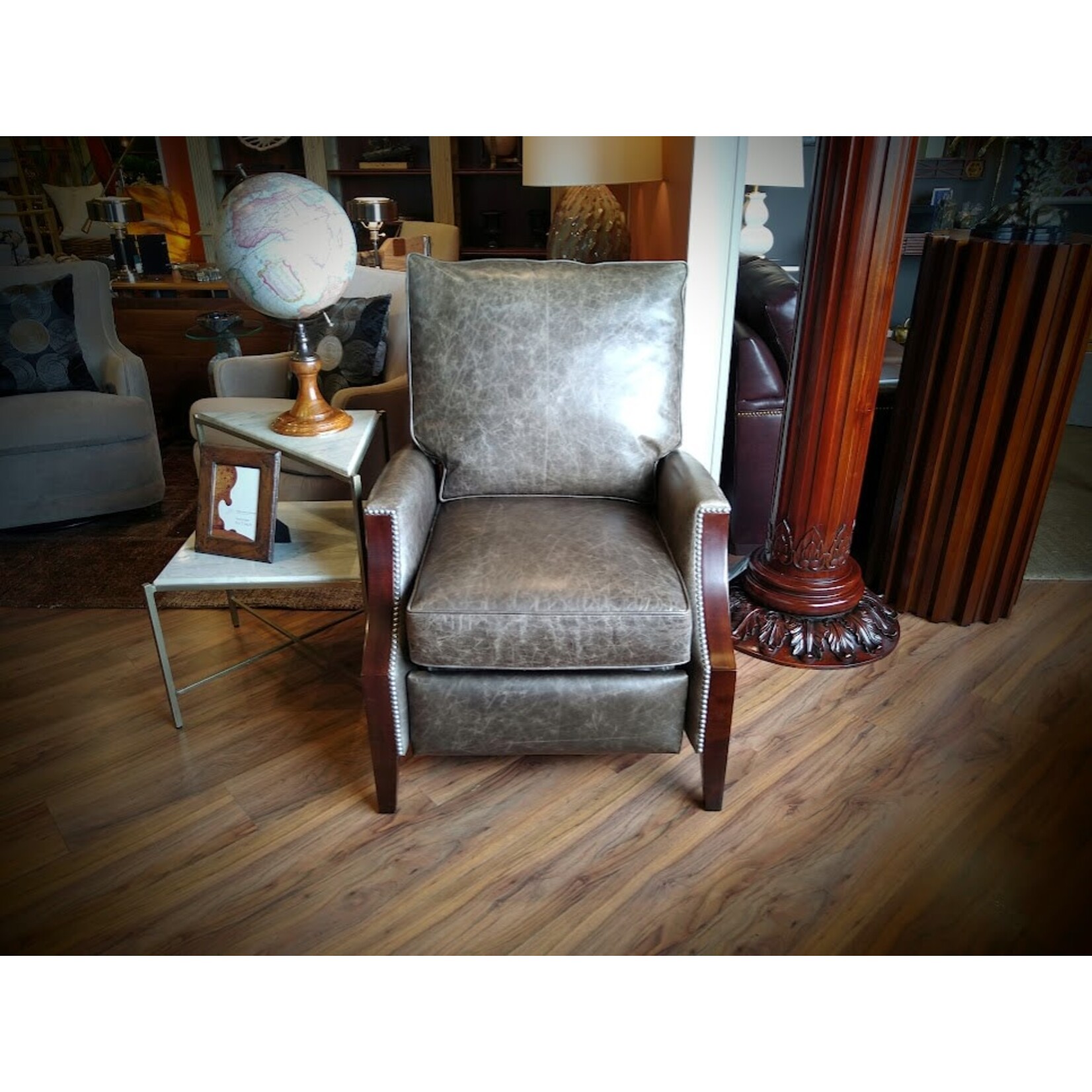 Leathercraft Kensington Recliner  Green Capri Stone Leather
