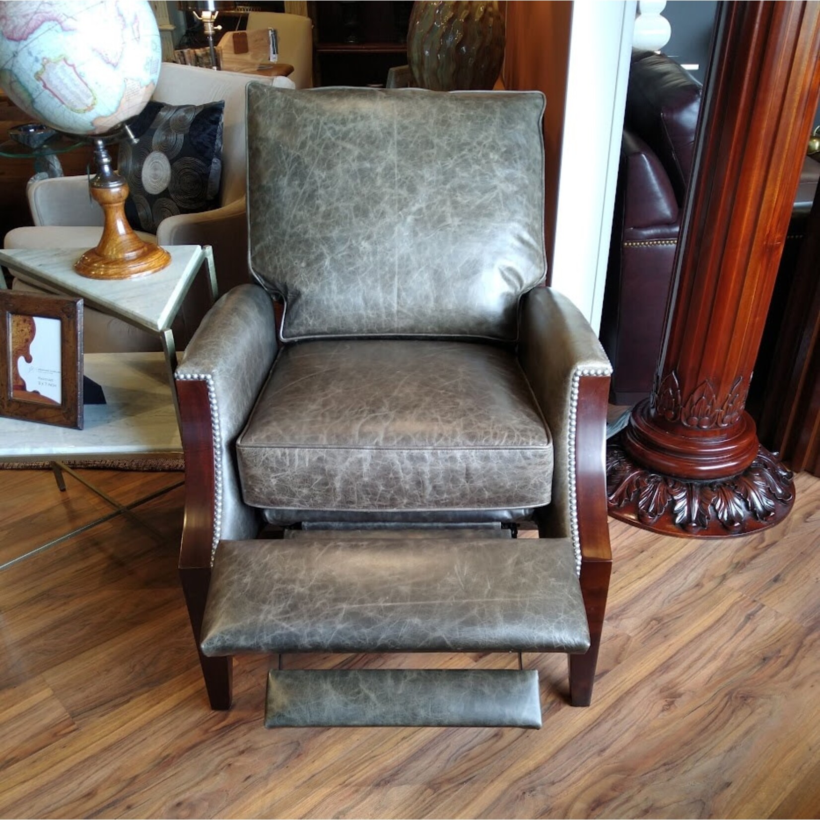 Leathercraft Kensington Recliner  Green Capri Stone Leather