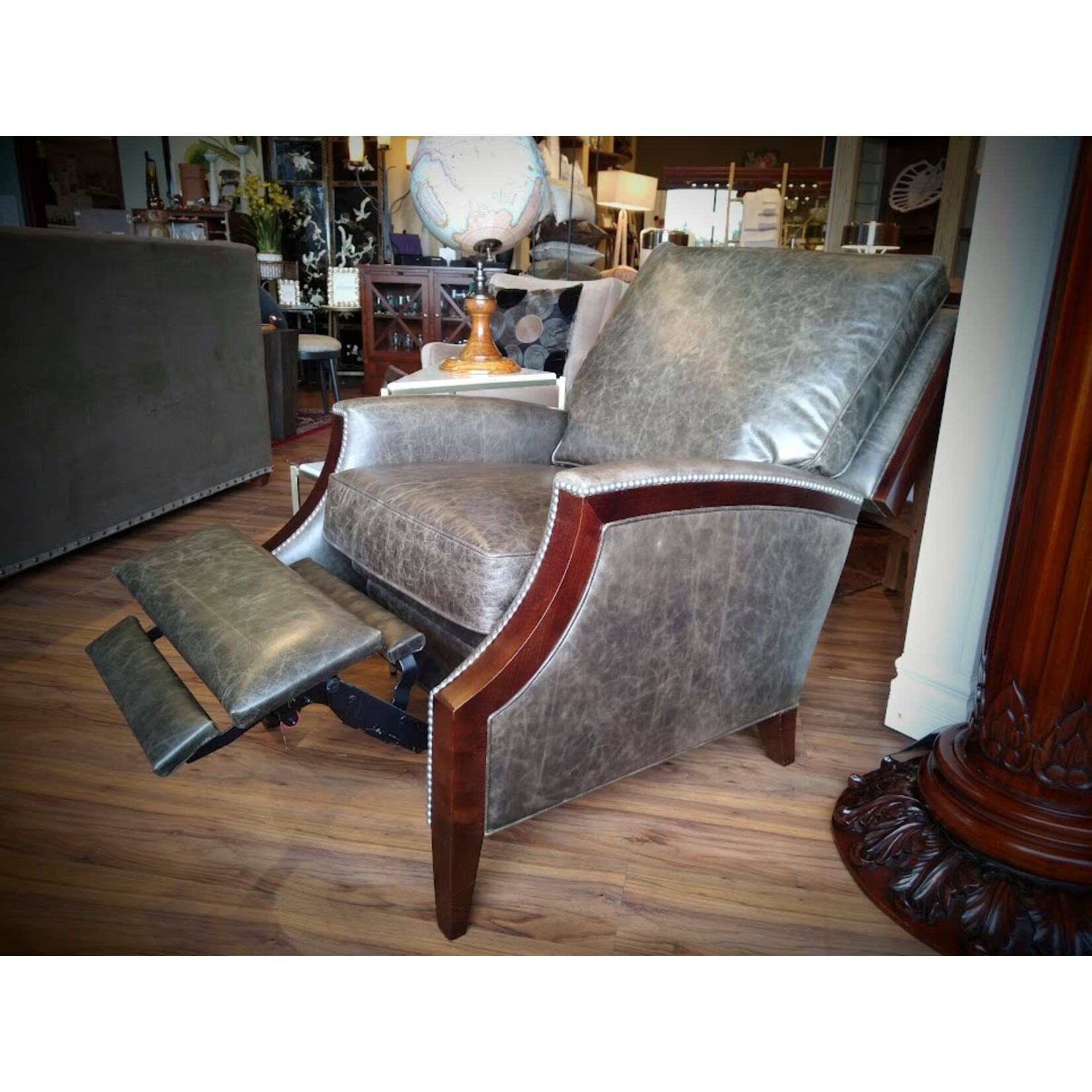 Leathercraft Kensington Recliner  Green Capri Stone Leather