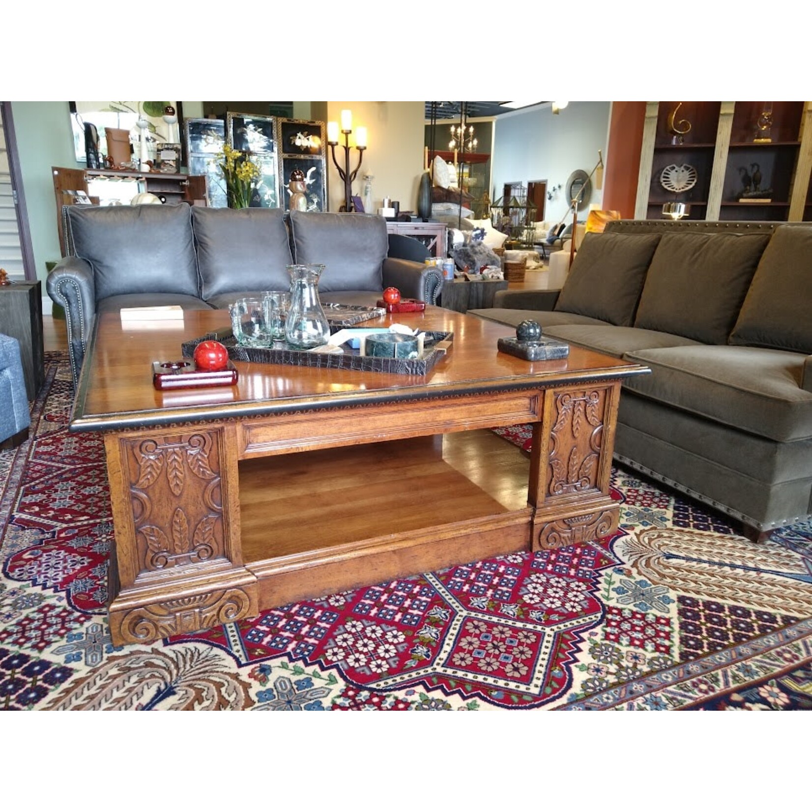 David Michael Walnut Square Coffee Table