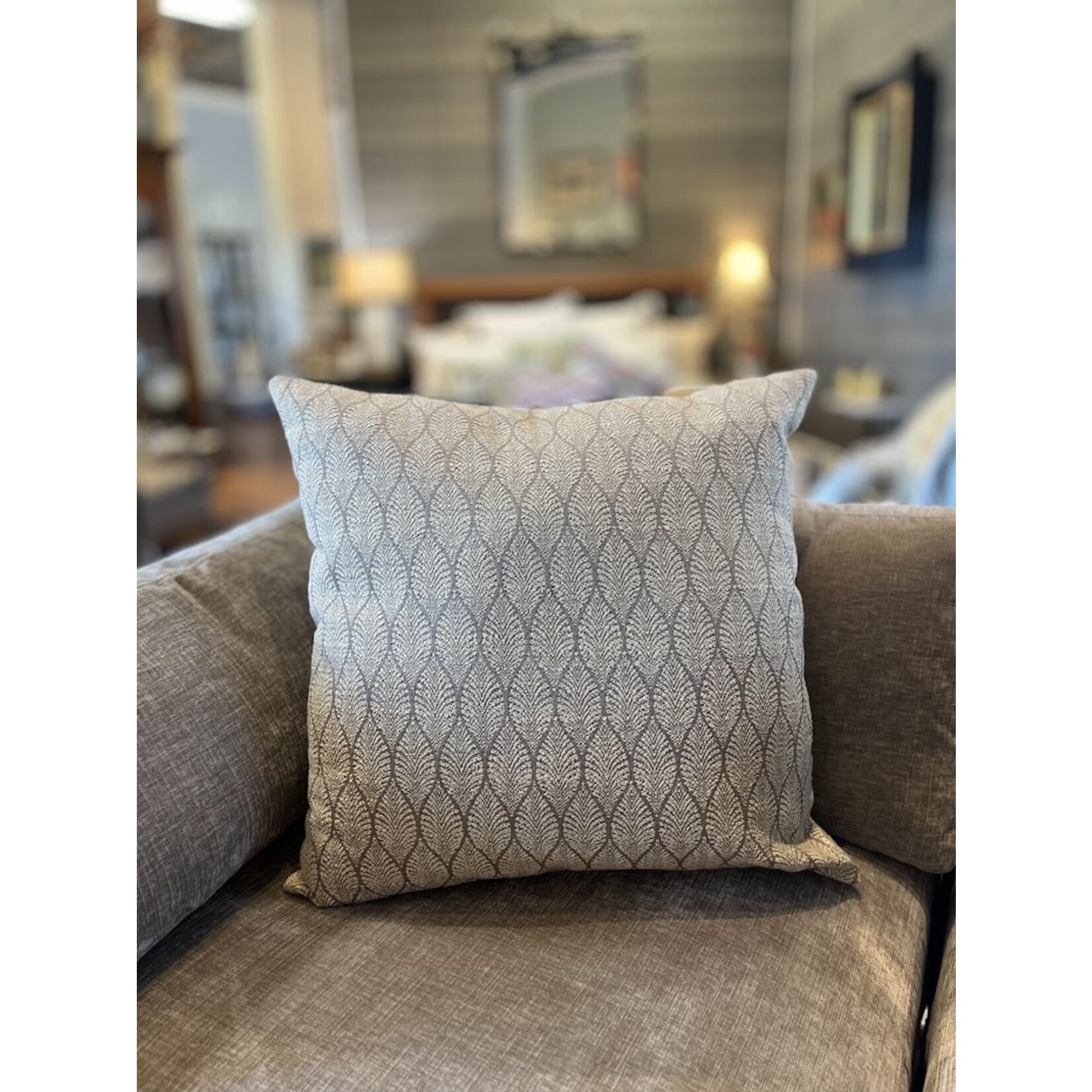 Anaya Summer Flora Mocha Indoor Outdoor Pillow 24"x24"