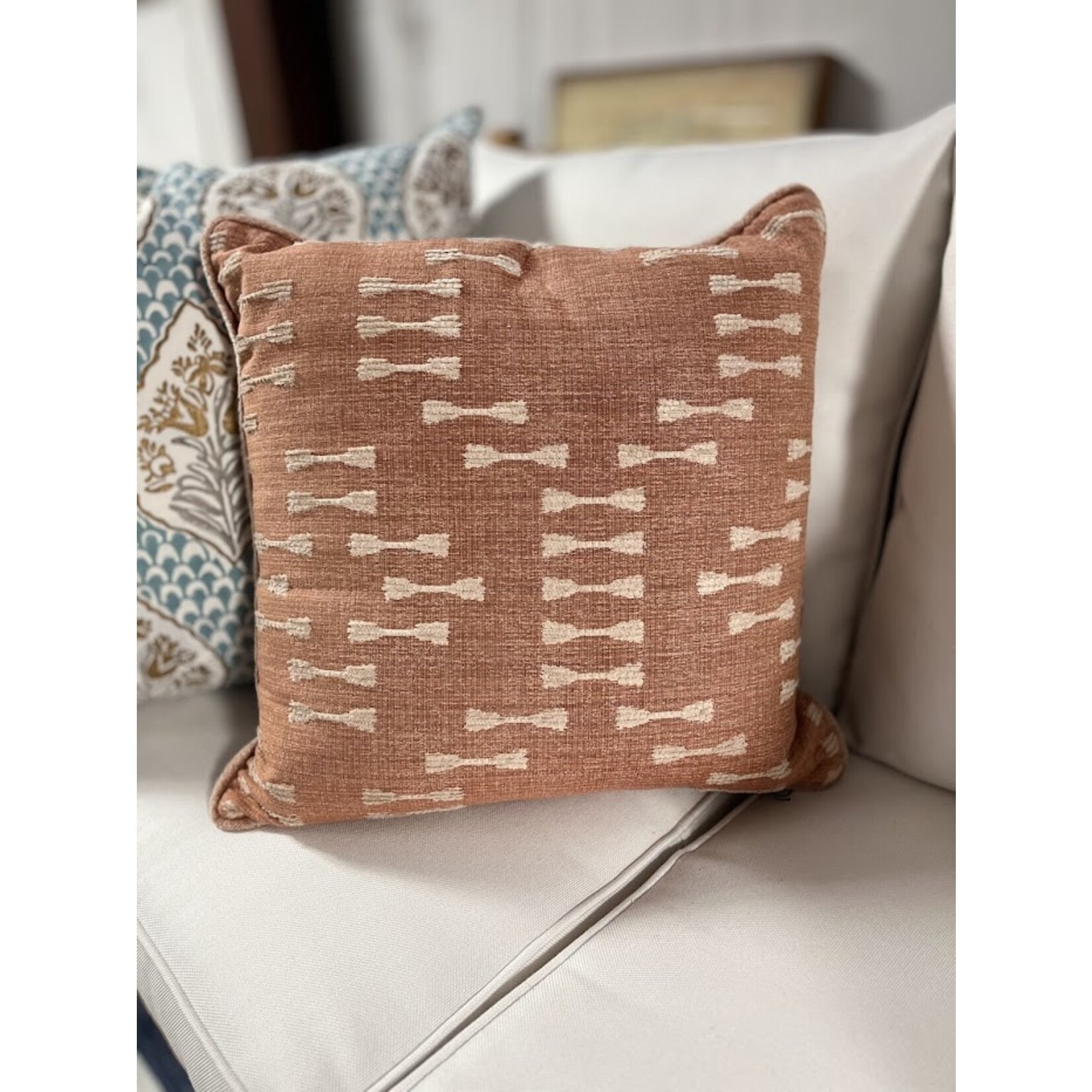 Gabby Paddle Stripe Terracotta 20x20 Pillow
