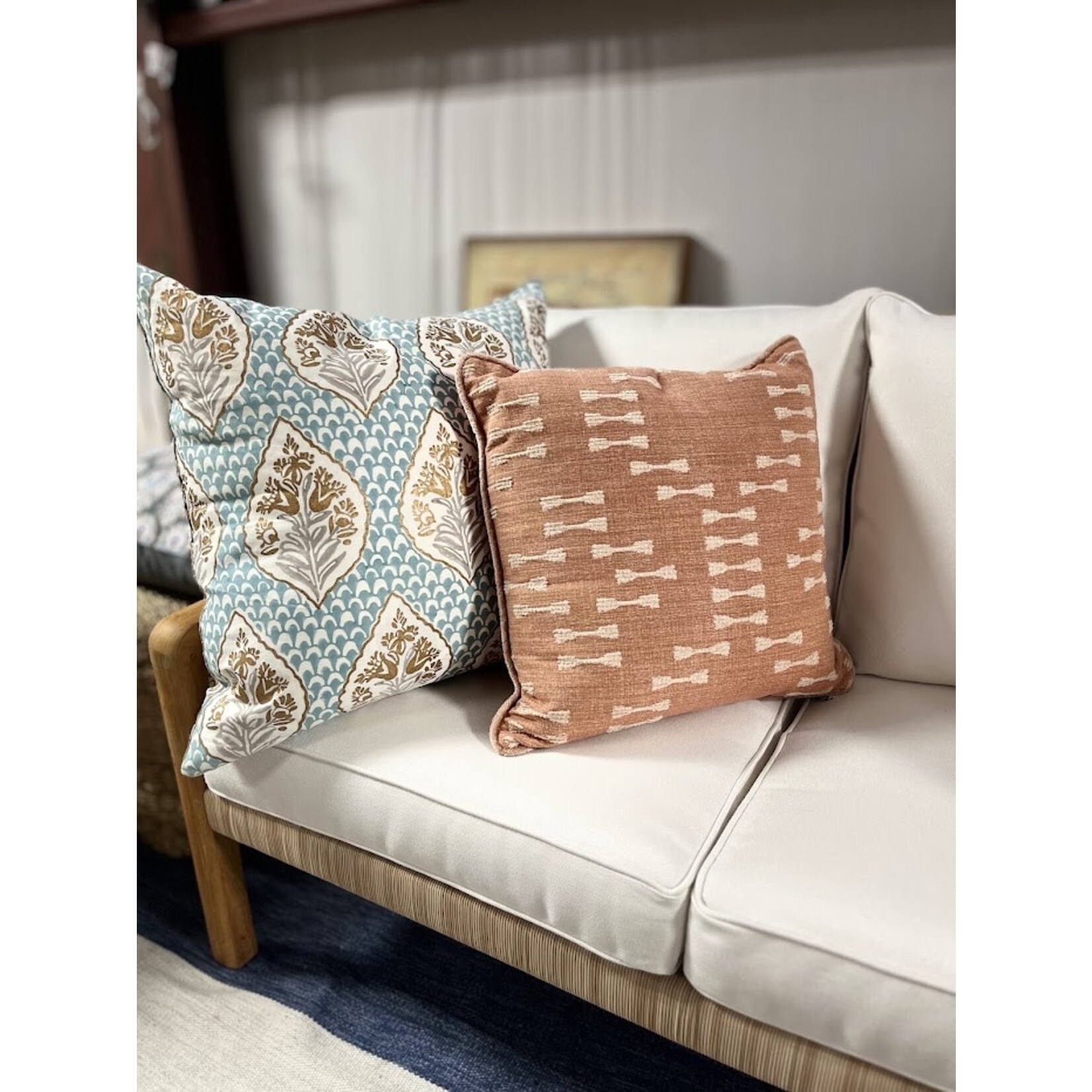 Gabby Paddle Stripe Terracotta 20x20 Pillow