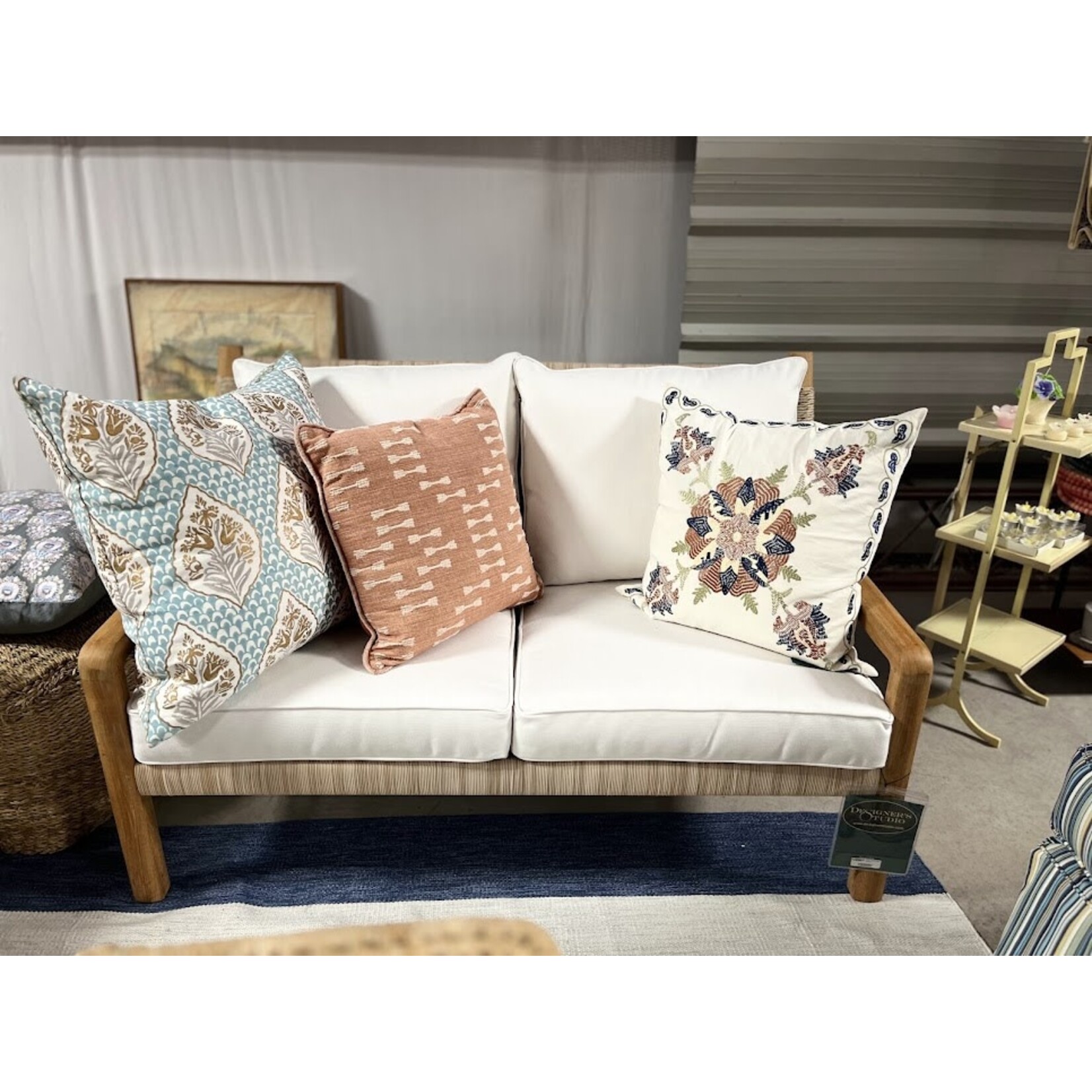 Gabby Paddle Stripe Terracotta 20x20 Pillow