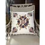 John Robshaw Textiles Atthi Embroidered Decorative Throw Pillow - 22x22