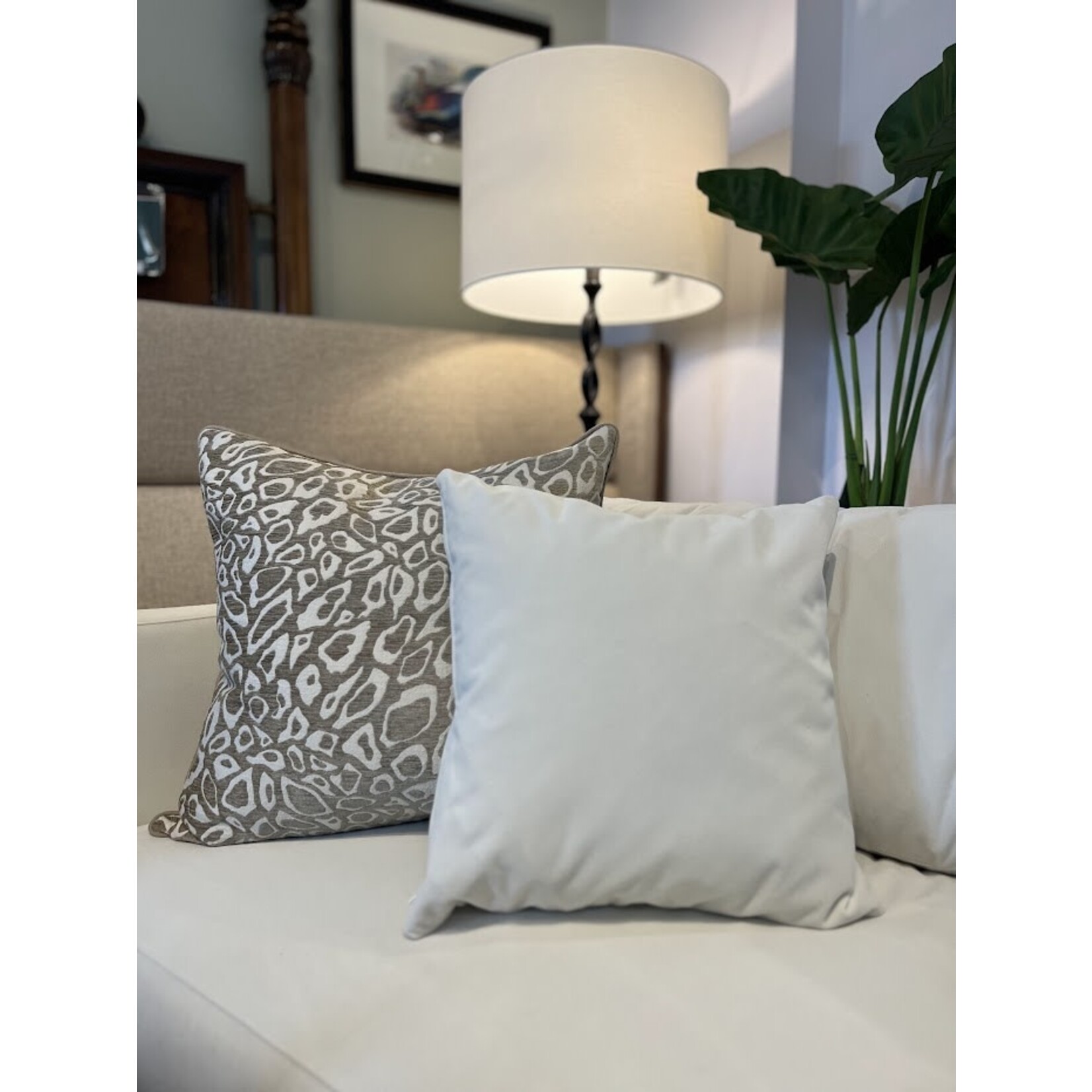 Gabby Leopard Pillow with Feather Insert 24x24