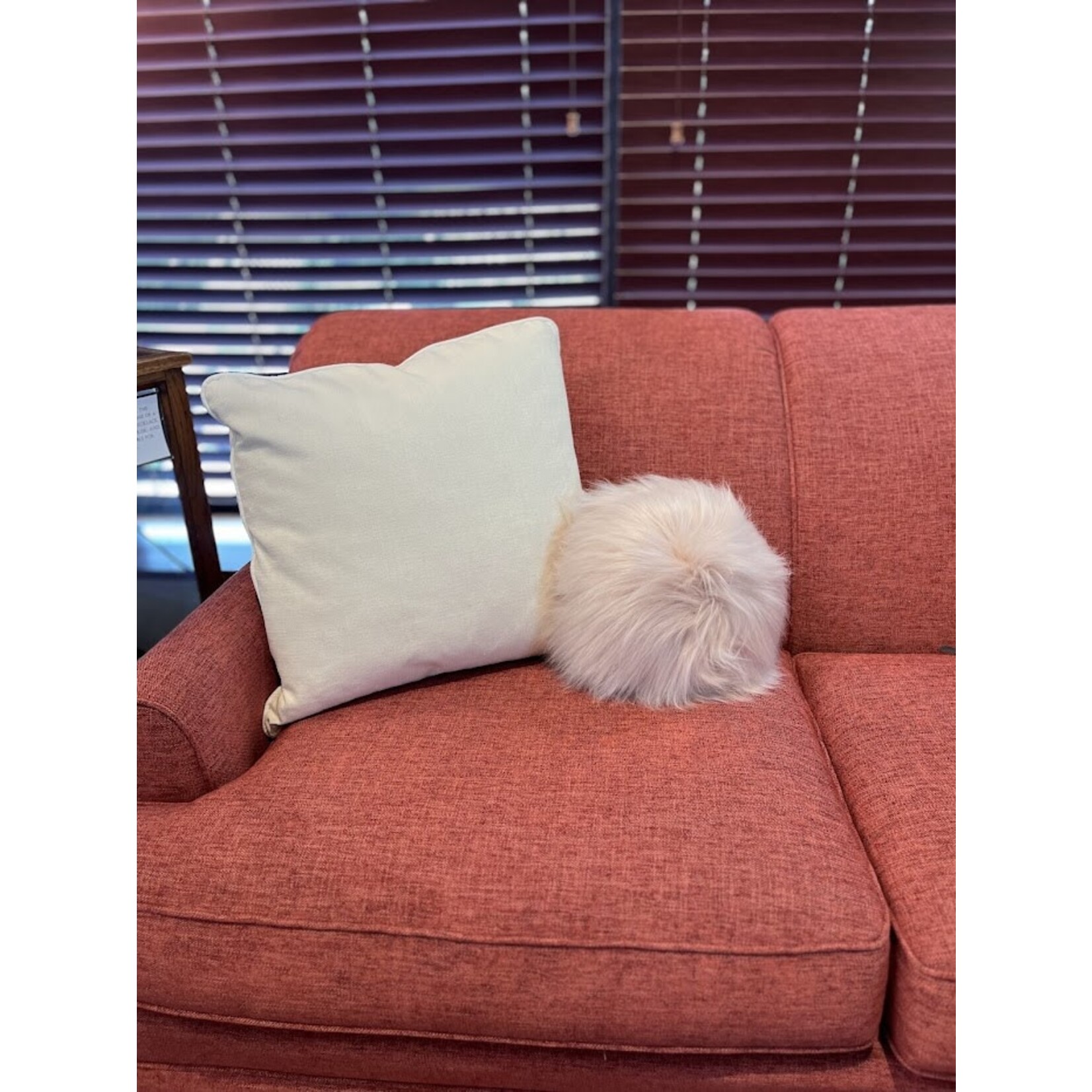 Evelyne Prelonge Snowball Faux Fur Himalaya Blush Pillow Puff