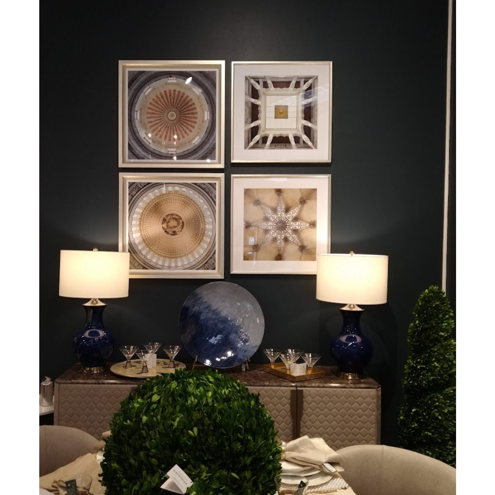 Trowbridge Gallery Interior Dome 1084 Hotel Riad Fes Framed Artwork 28x28