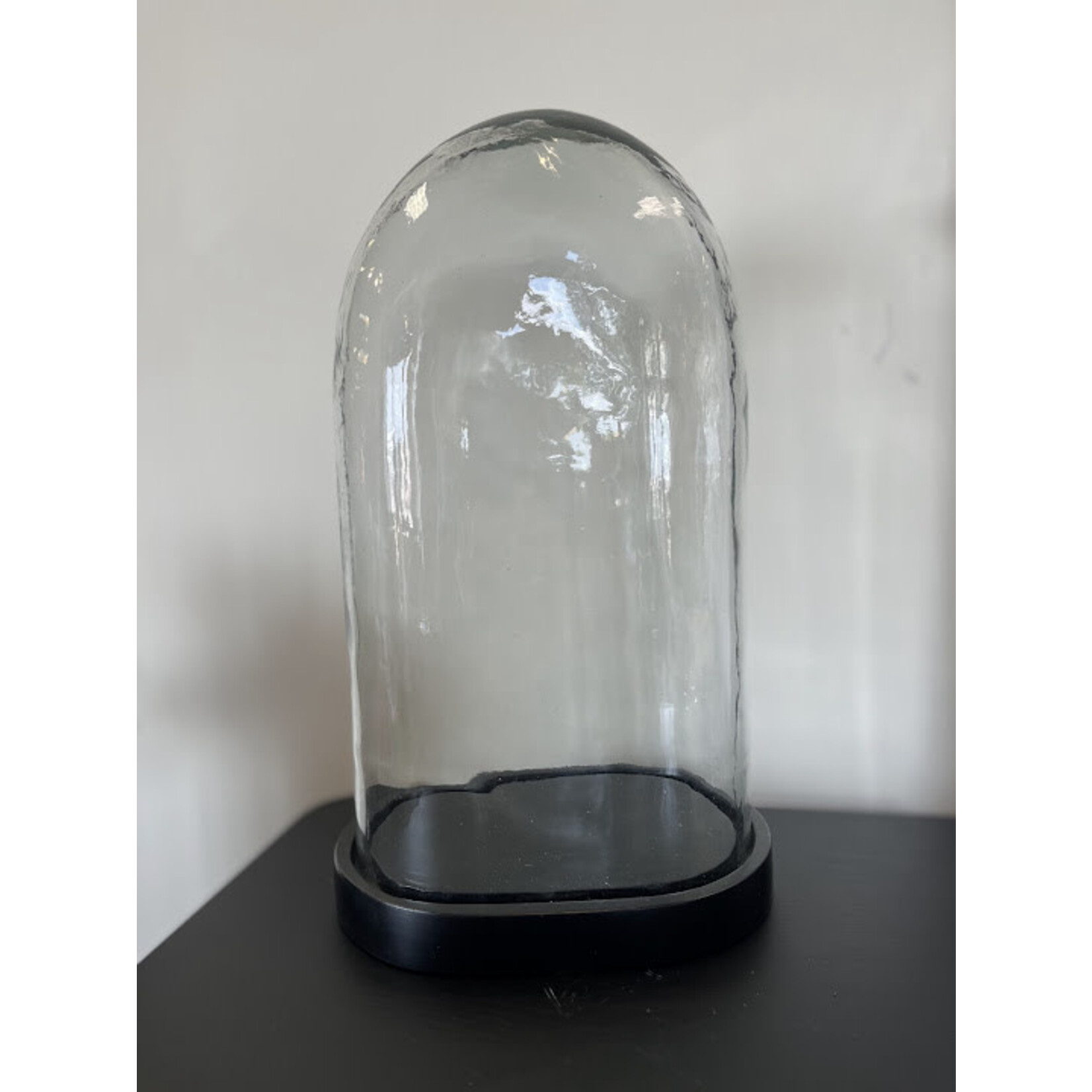 Vagabond Vintage Oval Glass Dome Wood Base