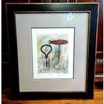 The Leonard Collection Corkscrew & Wine Bottles Framed Artwork