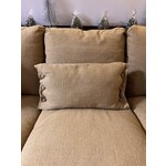 Vanguard Furniture Wheat Burlap Kidney Pillow with Buttons