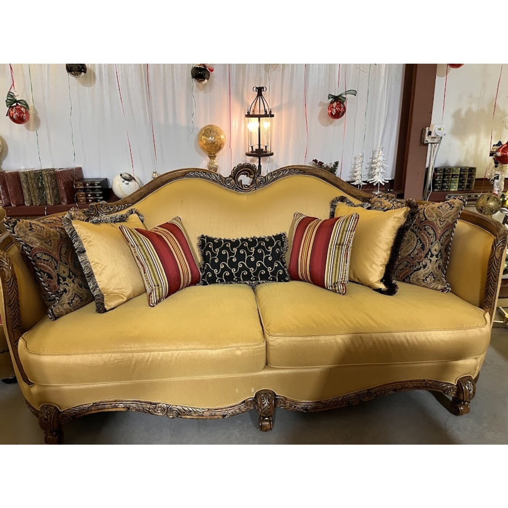 Michael Amini Gold Pillow with Trim