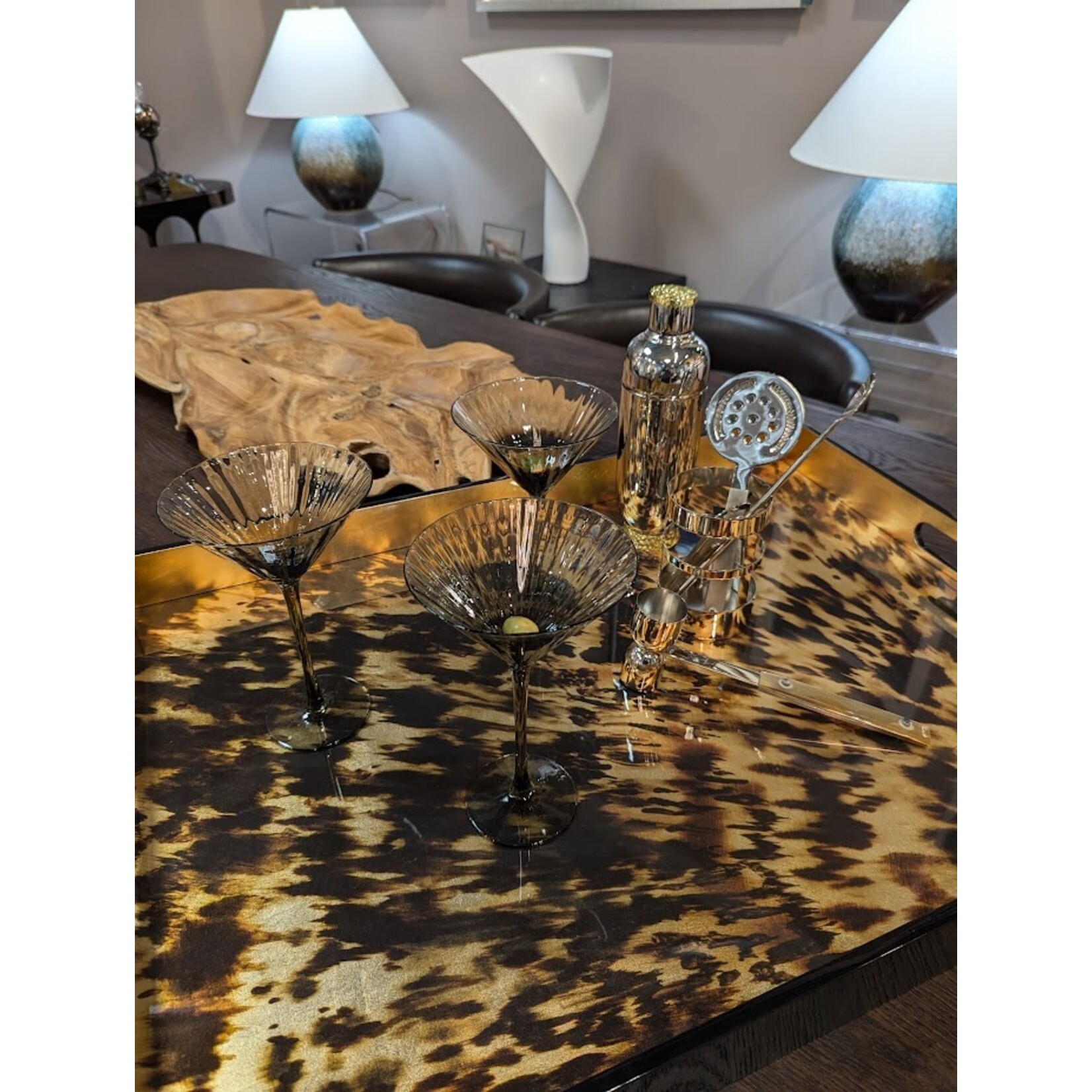 Caspari Tortoiseshell Lacquer Tray 30x22