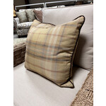 Henredon Plaid Pillow with Welt