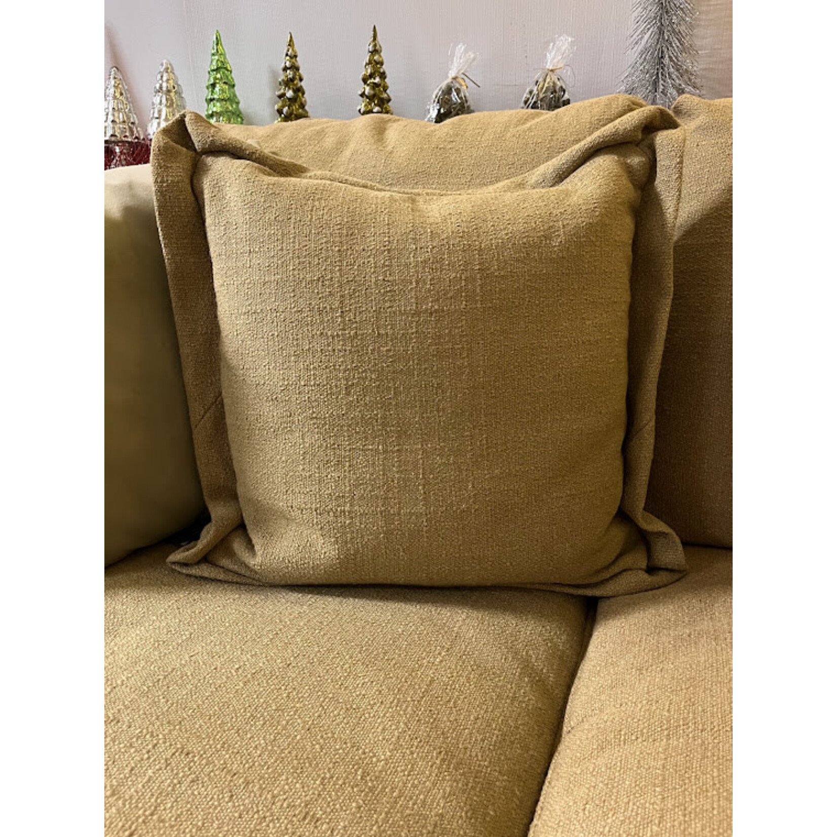 Vanguard Furniture Wheat Burlap Pillow with Ruffle