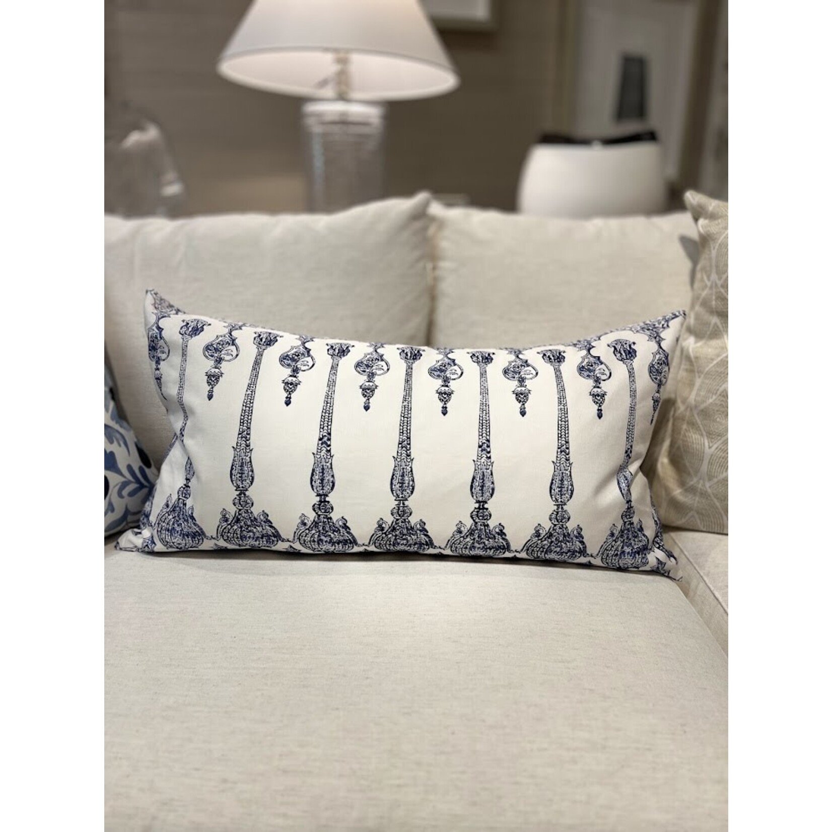 John Robshaw Textiles Habi Bolster Pillow with Insert 17x32