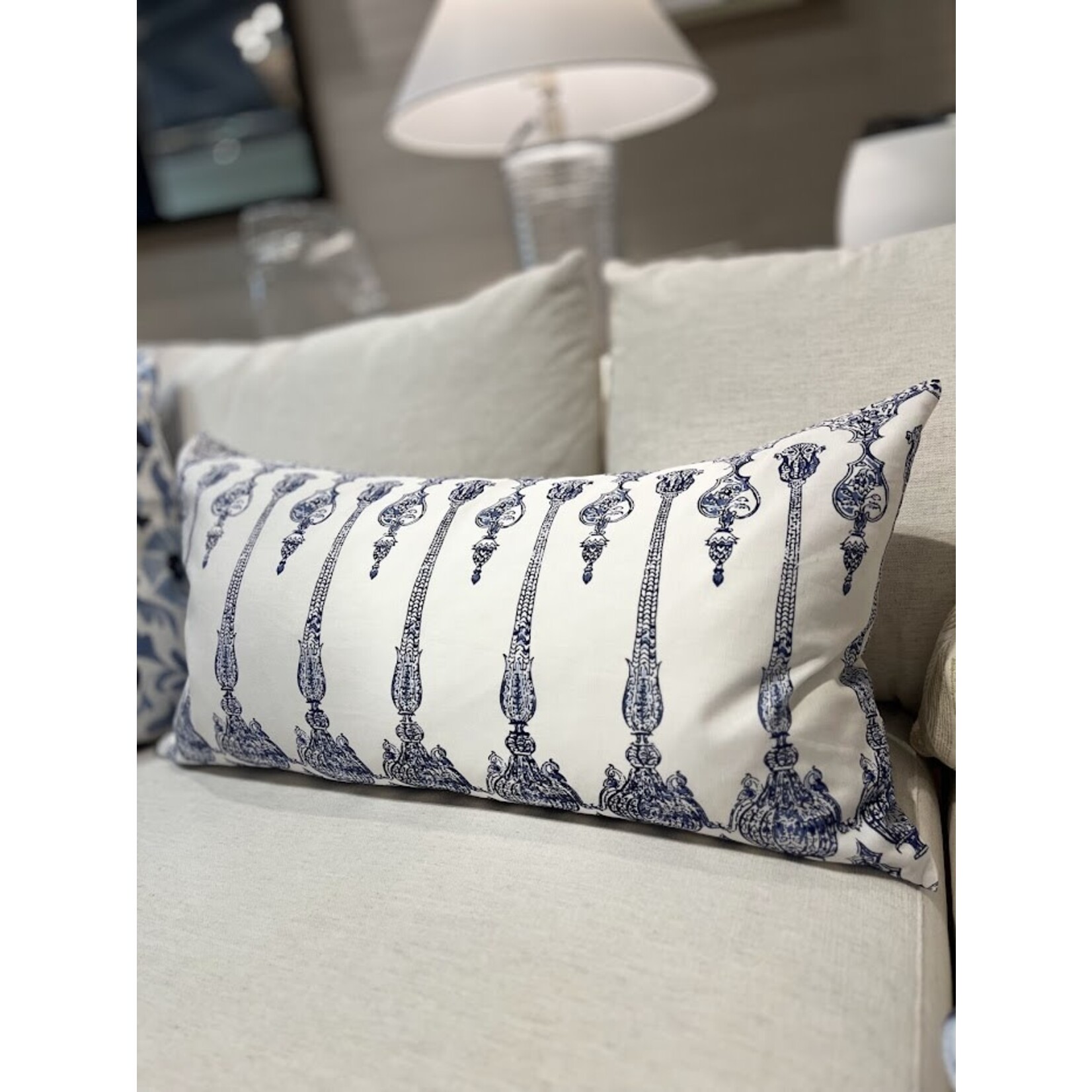 John Robshaw Textiles Habi Bolster Pillow with Insert 17x32