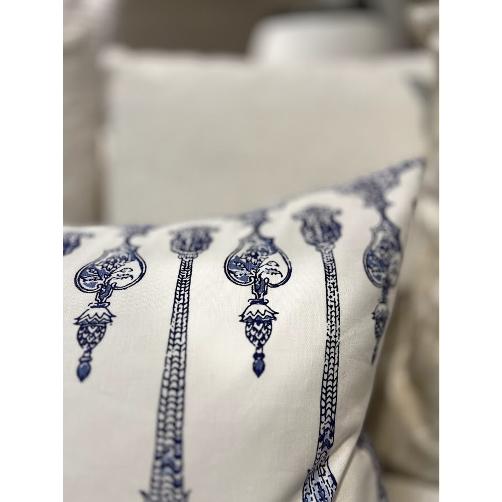 John Robshaw Textiles Habi Bolster Pillow with Insert 17x32